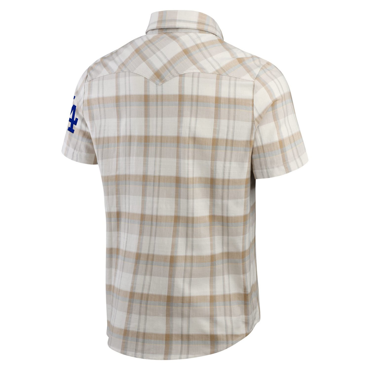 Darius Rucker Collection by Fanatics Los Angeles Dodgers Plaid Full-Snap Shirt - view number 3