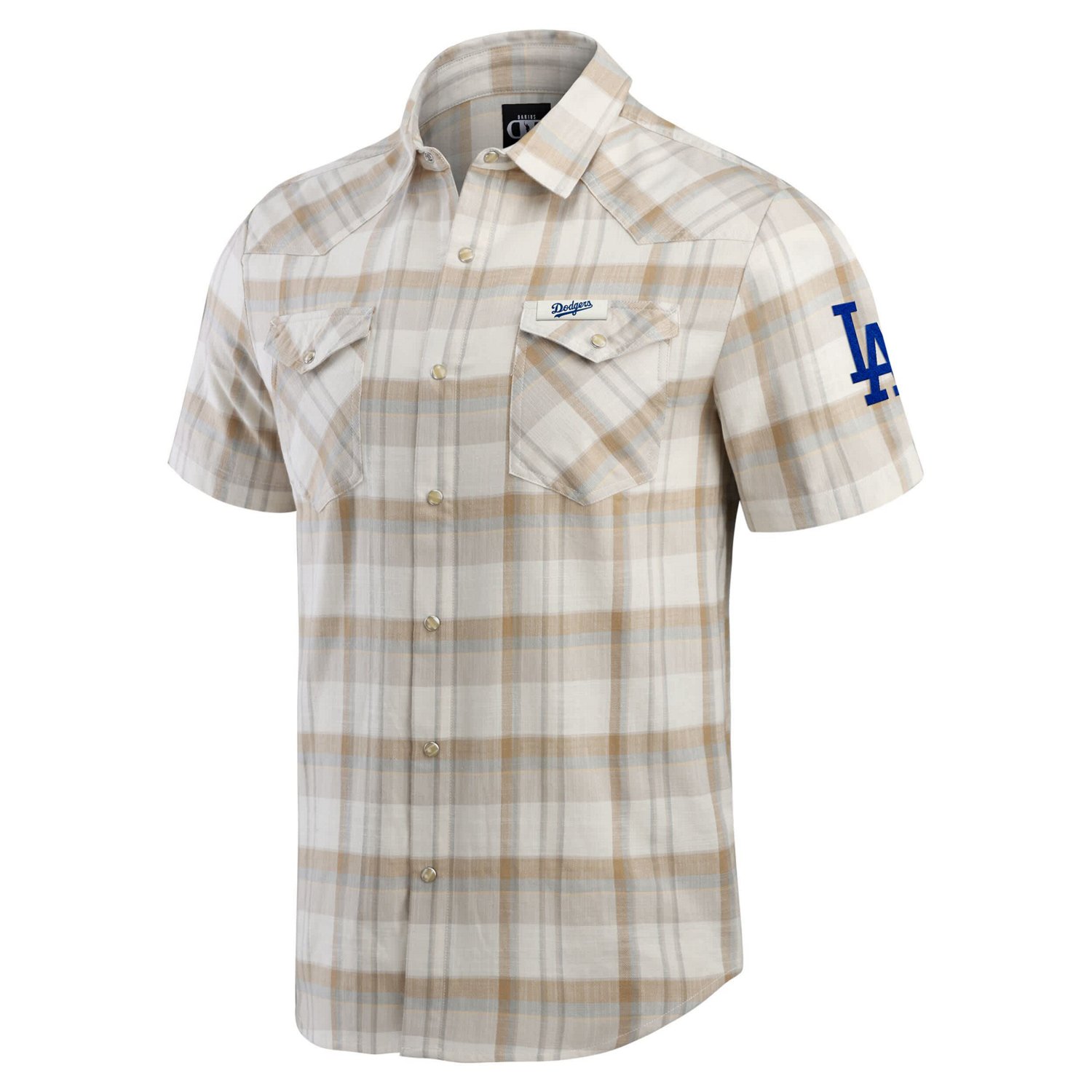Darius Rucker Collection by Fanatics Los Angeles Dodgers Plaid Full-Snap Shirt - view number 2