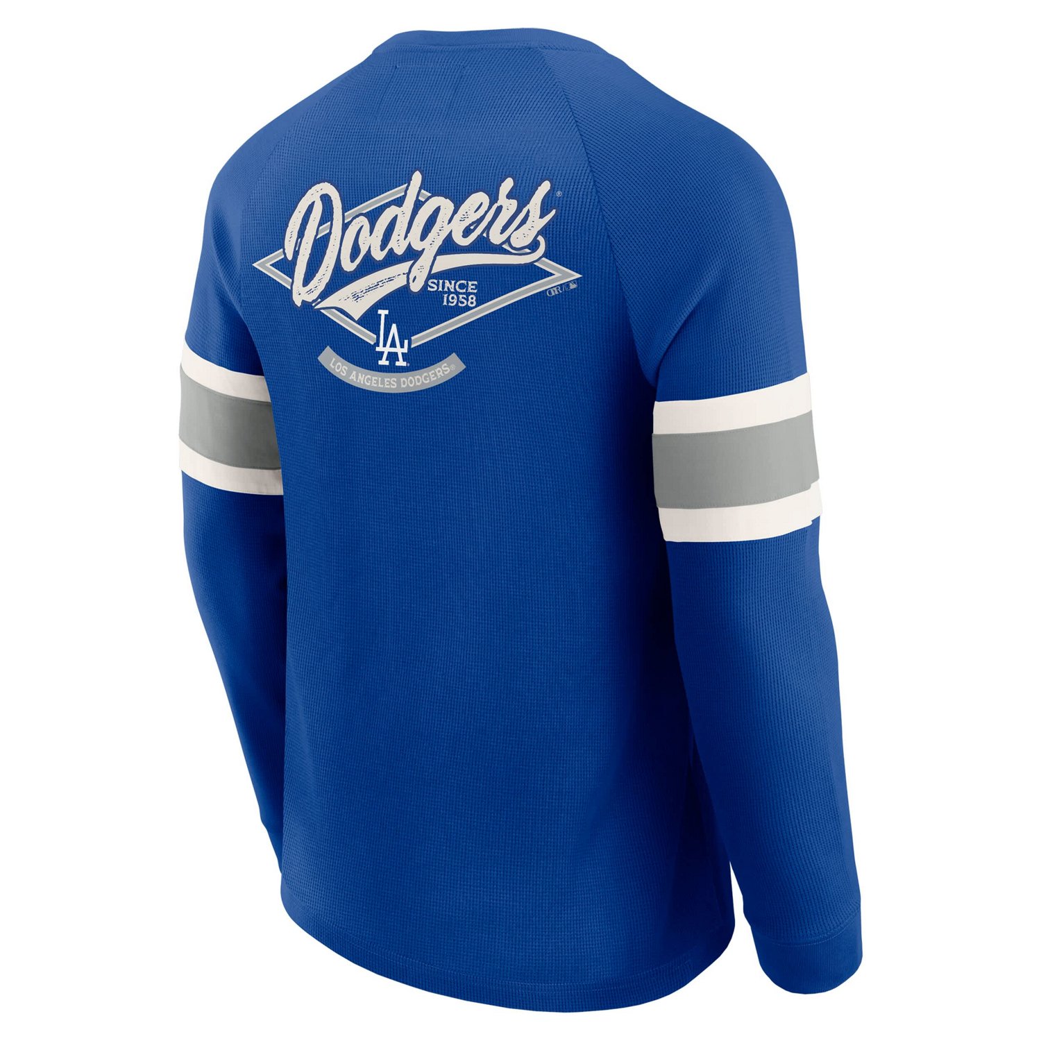 Darius Rucker Collection by Fanatics Los Angeles Dodgers Waffle-Knit Raglan Long Sleeve Henley T-Shirt - view number 3