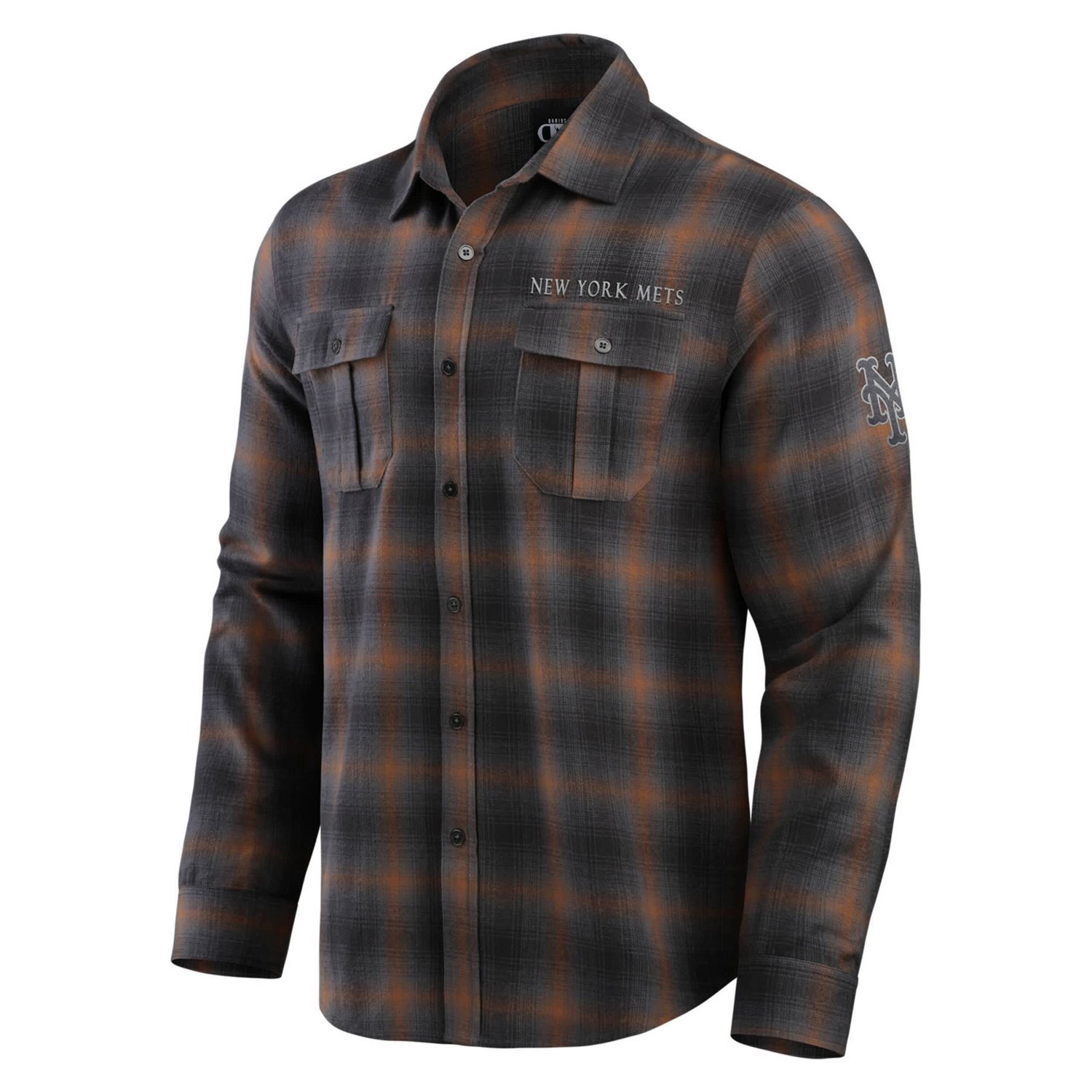 Darius Rucker Collection by Fanatics New York Mets Classic Flannel Long Sleeve Button-Up Shirt
