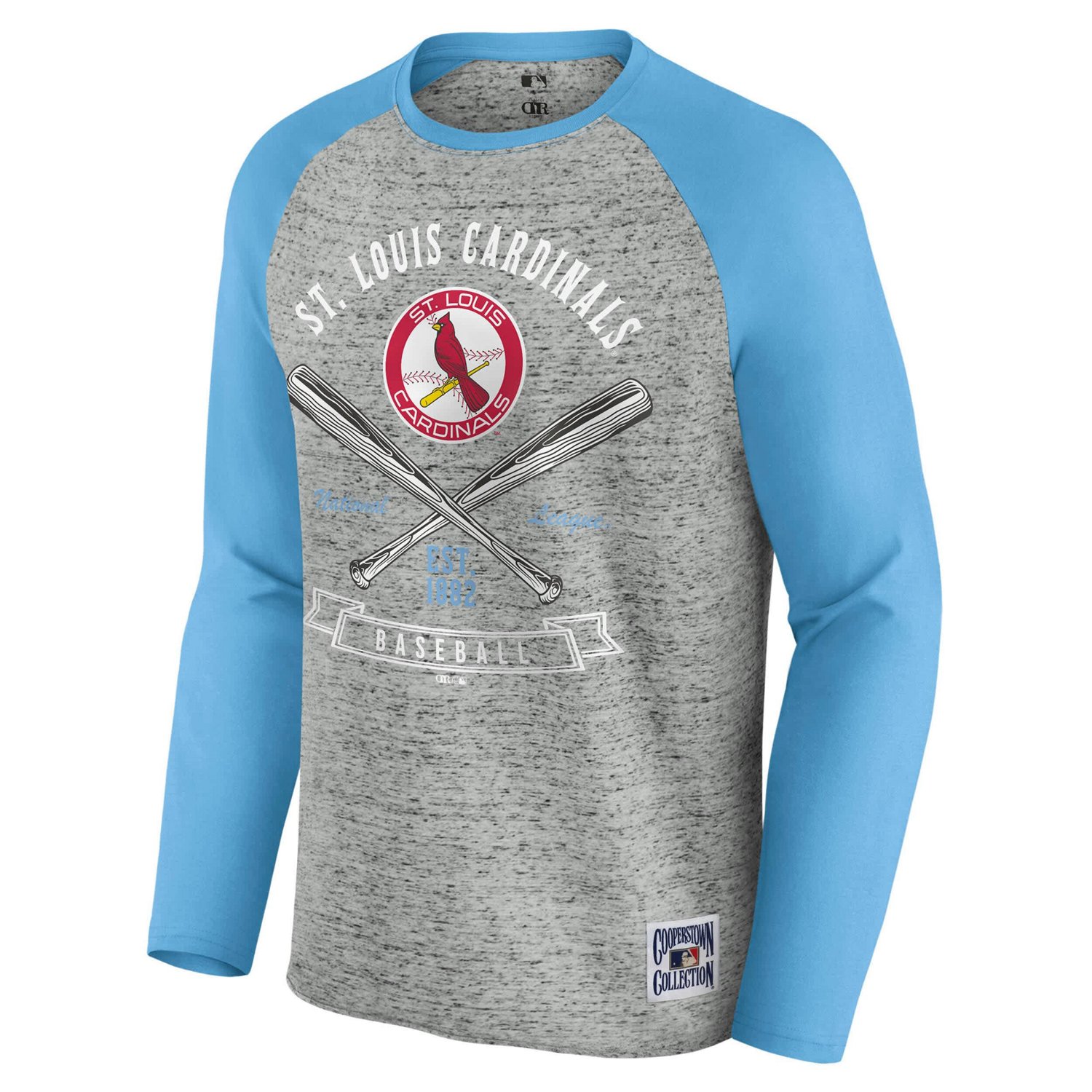 Darius Rucker Collection by Fanatics St Louis Cardinals Raw Edge Raglan Long Sleeve Baseball T-Shirt
