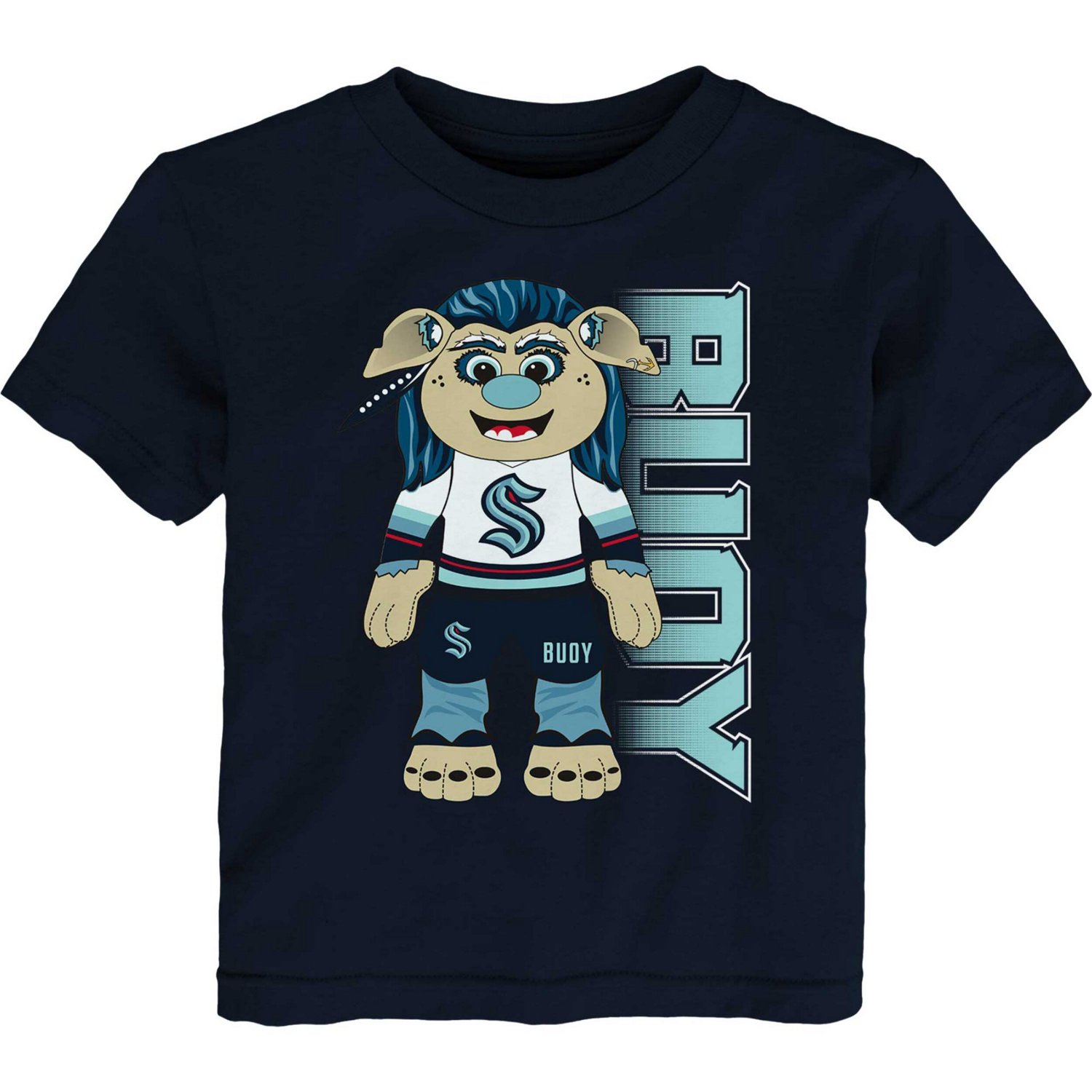 Deep Sea Seattle Kraken Mascot Cheer T-Shirt                                                                                     - view number 1