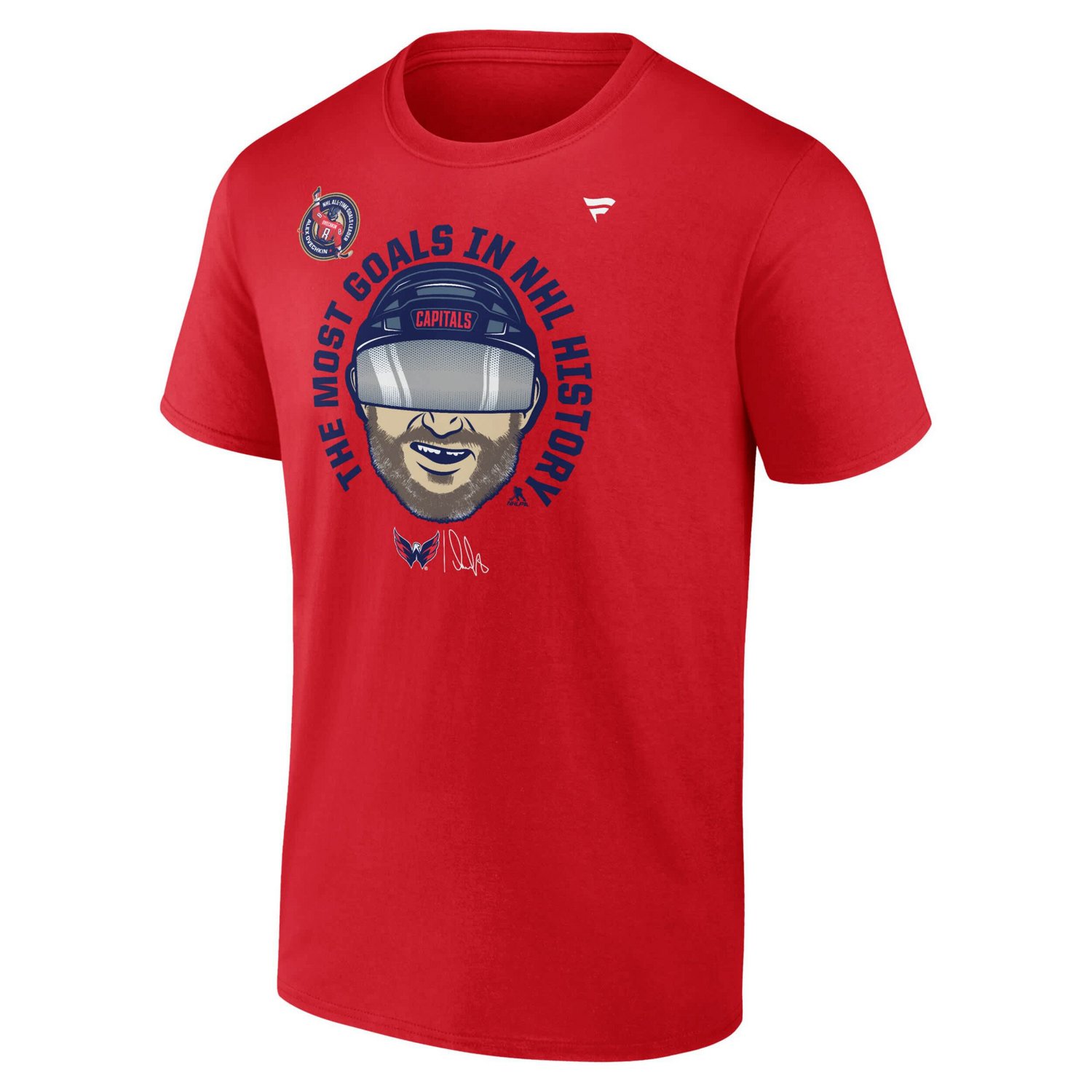 Fanatics Alexander Ovechkin Athletic Washington Capitals NHL All-Time Leading Goal Scorer Caricature T-Shirt - view number 2