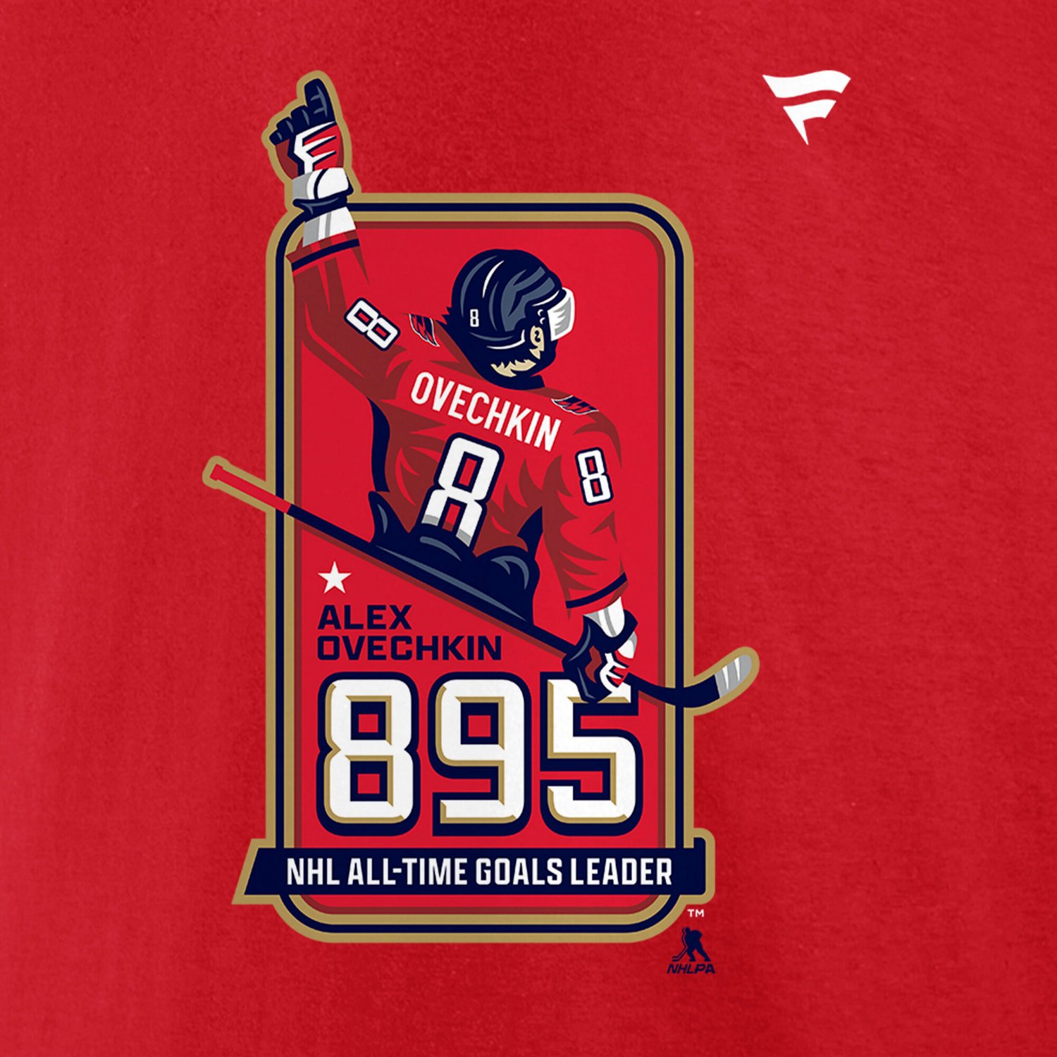 Fanatics Alexander Ovechkin Athletic Washington Capitals NHL All-Time Leading Goal Scorer Locker Room T-Shirt - view number 4