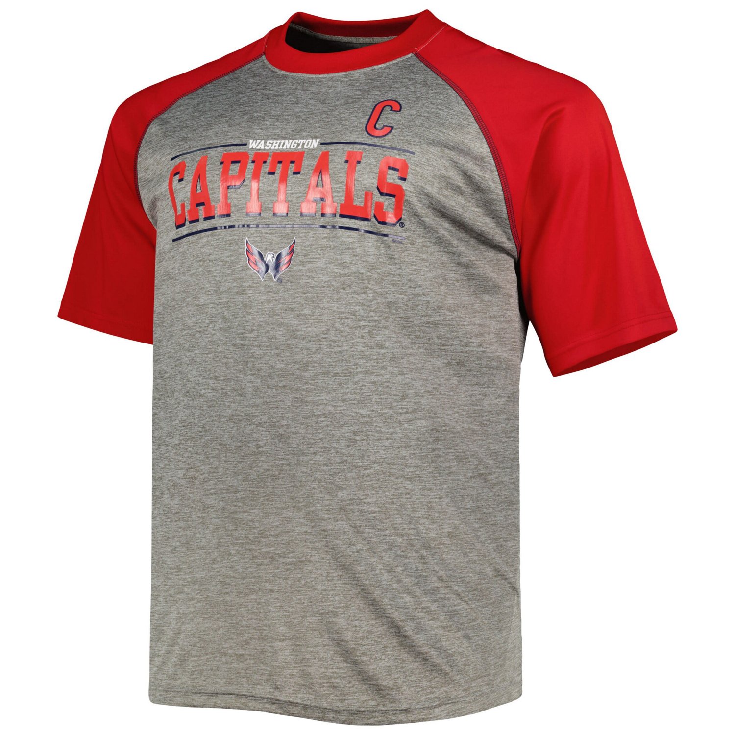 Fanatics Alexander Ovechkin Washington Capitals Big  Tall Captain Patch Contrast Raglan Name Number T-Shirt