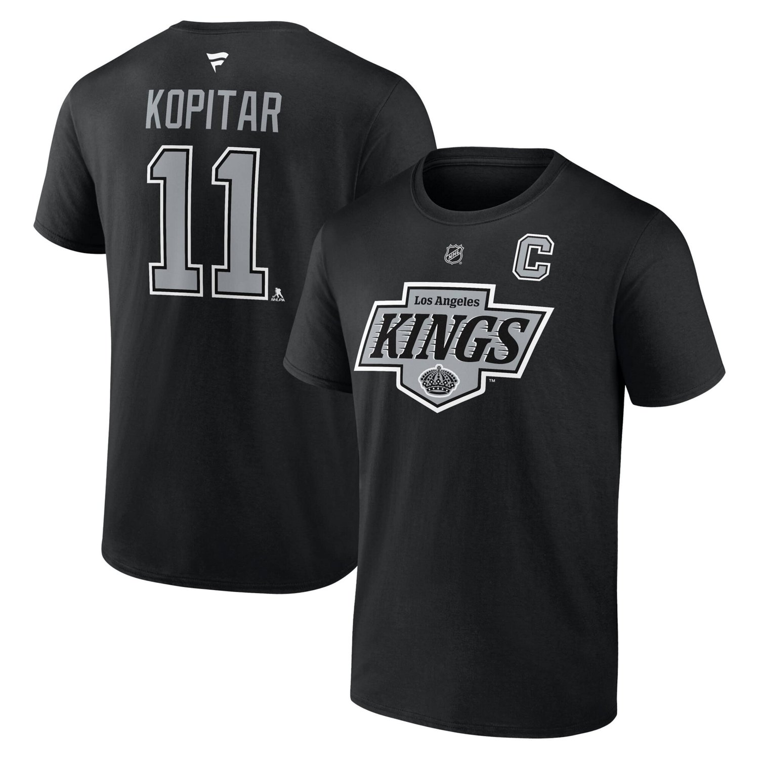 Fanatics Anze Kopitar Los Angeles Kings Authentic Stack Name  Number T-Shirt