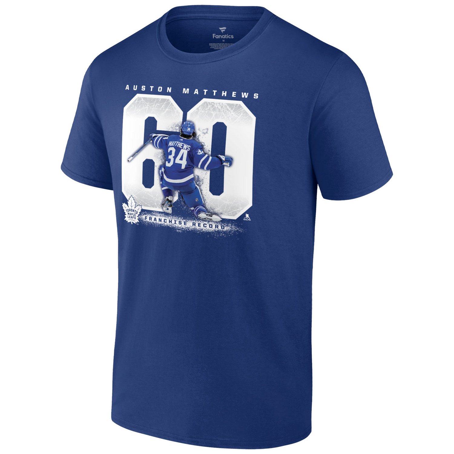 Fanatics Auston Matthews Toronto Maple Leafs Big  Tall Goal Record T-Shirt                                                       - view number 2