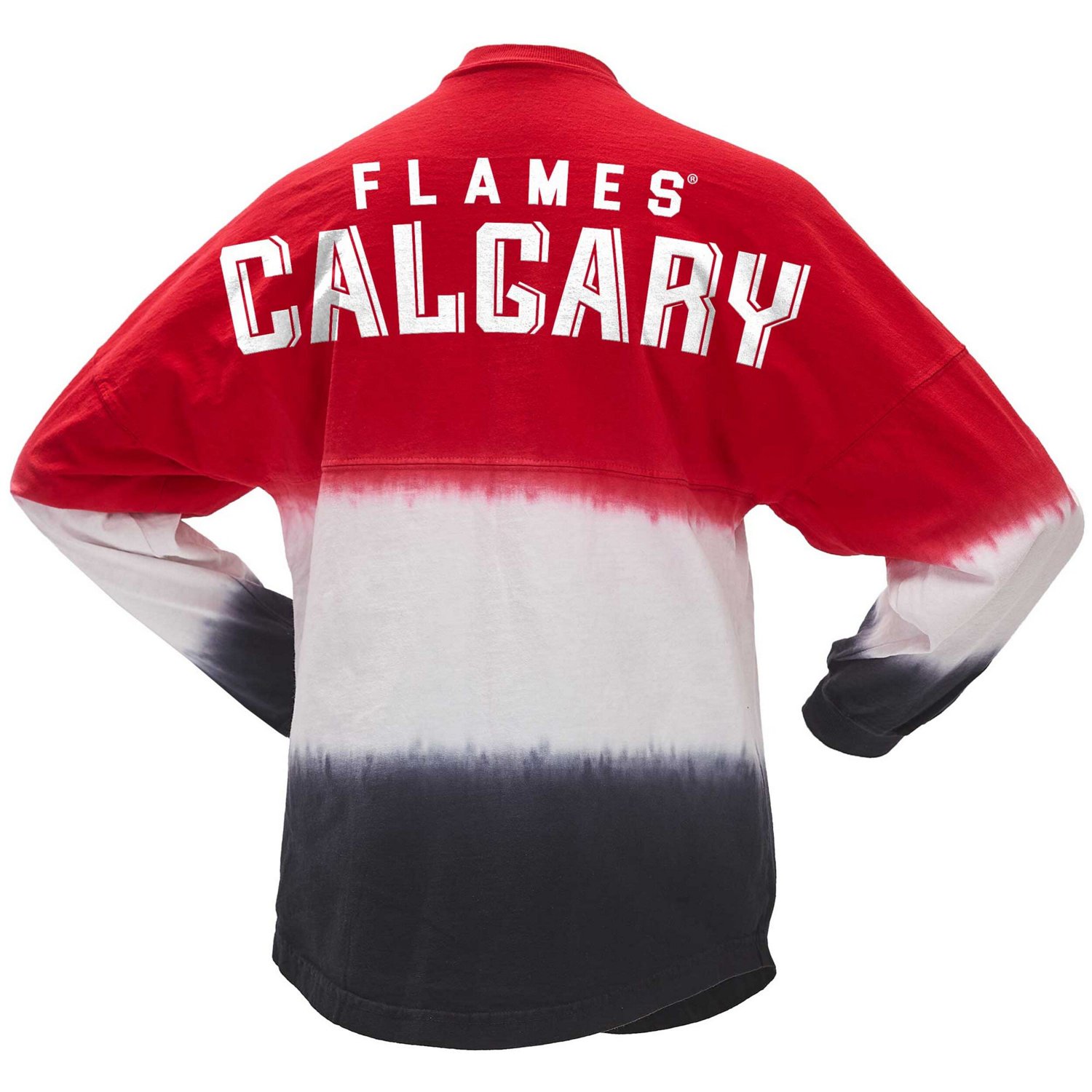 Fanatics Black Calgary Flames Ombre Long Sleeve T-Shirt - view number 3