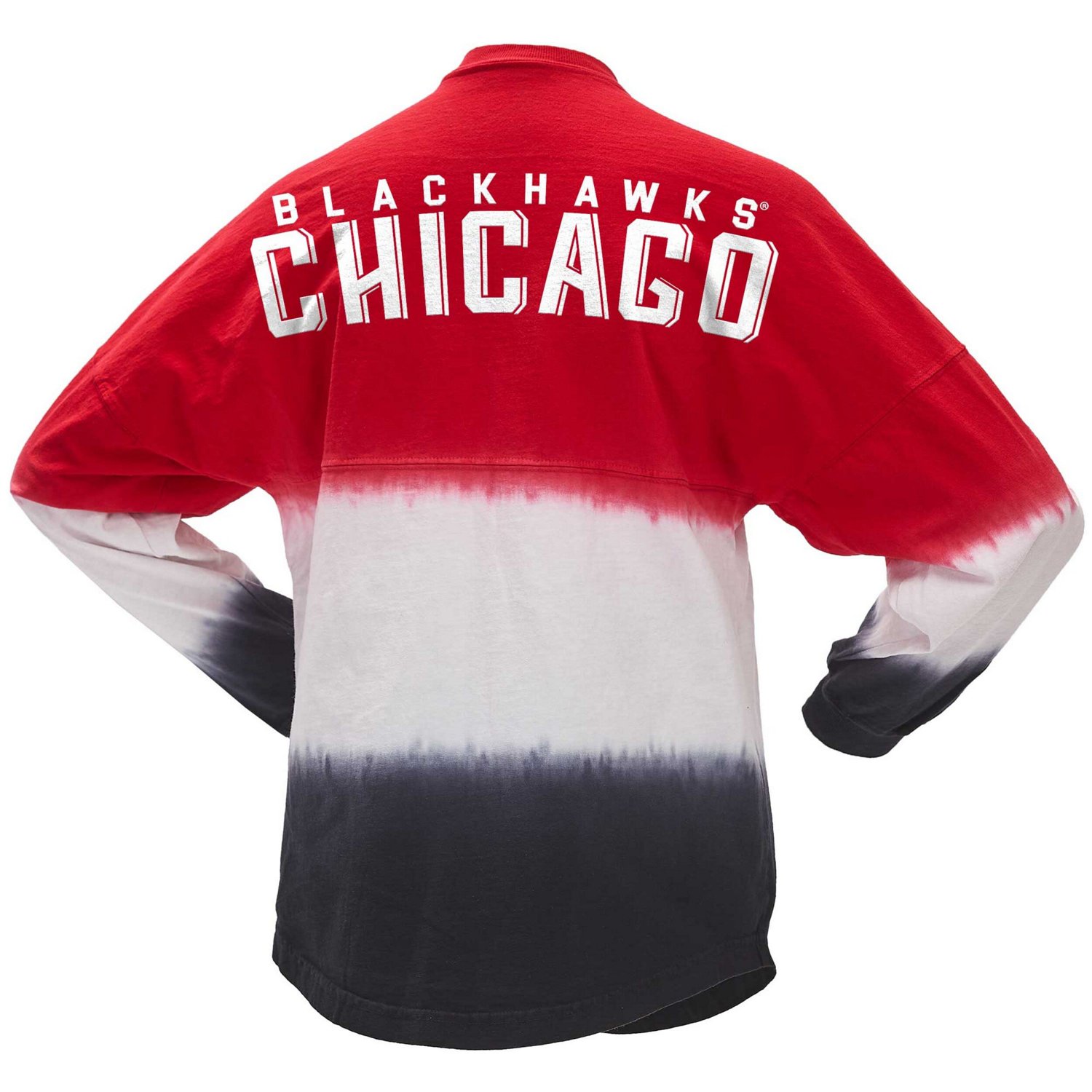 Fanatics Black Chicago Blackhawks Ombre Long Sleeve T-Shirt - view number 3