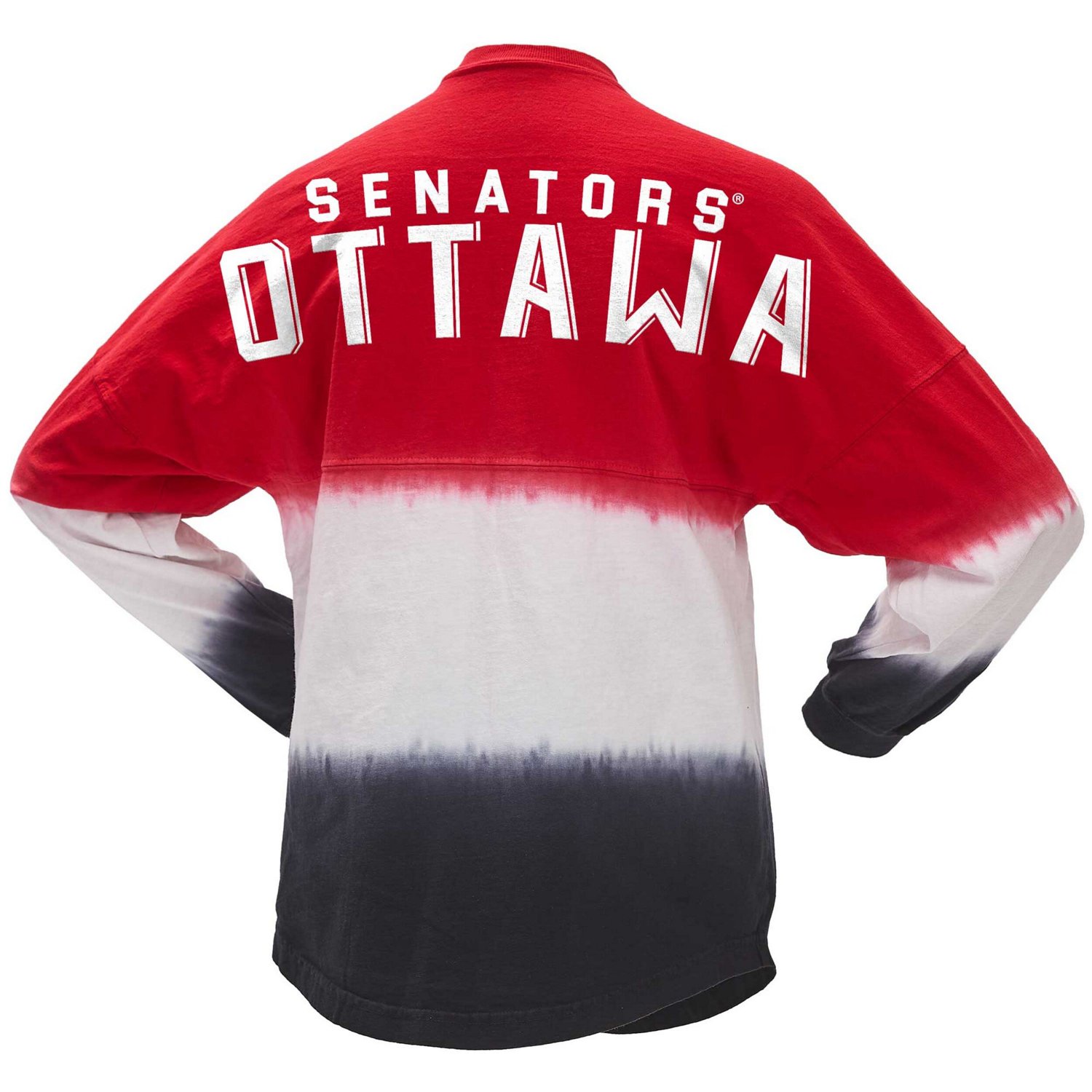 Fanatics Black Ottawa Senators Ombre Long Sleeve T-Shirt                                                                         - view number 3