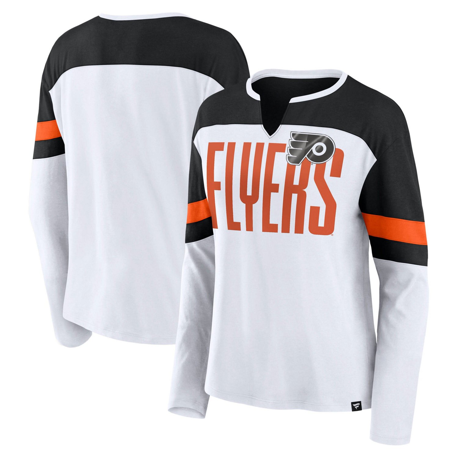 Fanatics Black Philadelphia Flyers Frozen Long Sleeve Notch Neck T-Shirt