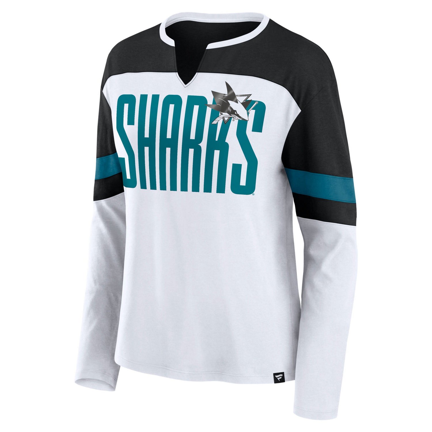Fanatics Black San Jose Sharks Frozen Long Sleeve Notch Neck T-Shirt                                                             - view number 2