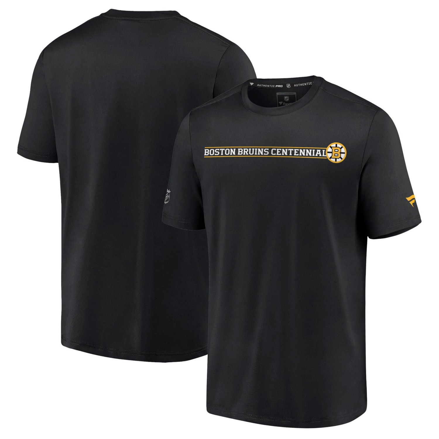 Fanatics Boston Bruins Authentic Pro Centennial Banner T-Shirt                                                                   - view number 1