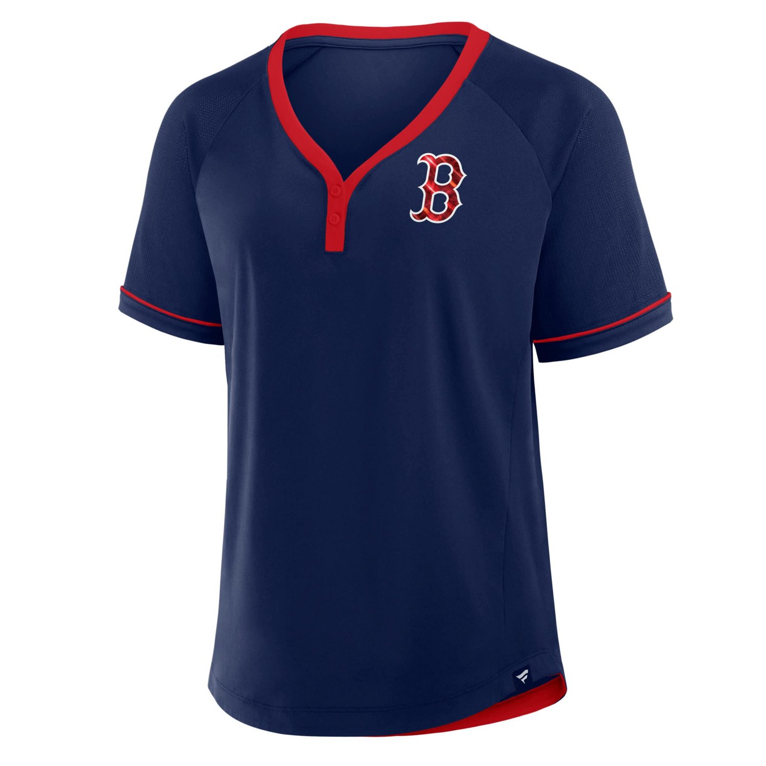 Fanatics Boston Red Sox League Diva Star Raglan V-Neck T-Shirt - view number 2