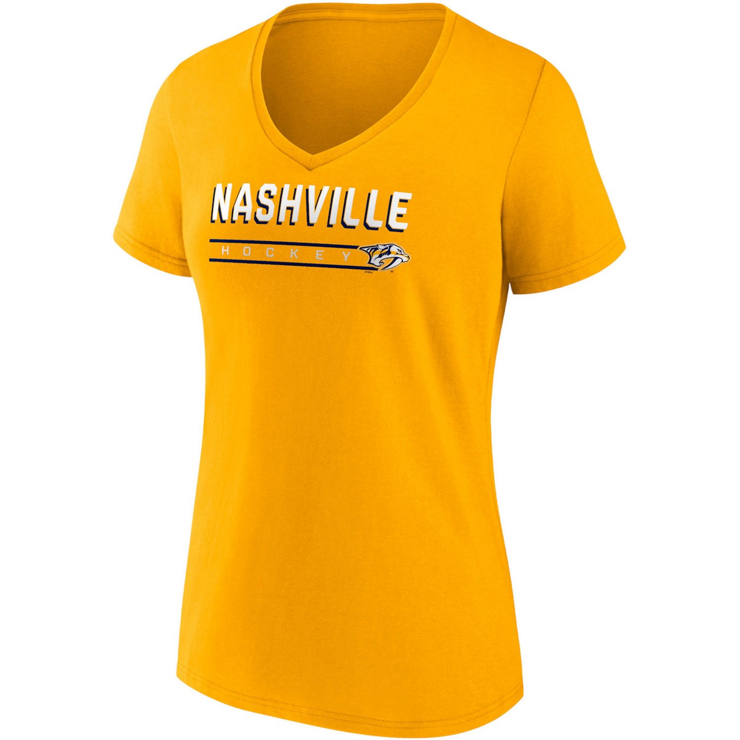 Fanatics Branded /Heathered Gray Nashville Predators 2-Pack V-Neck T-Shirt Set                                                   - view number 2