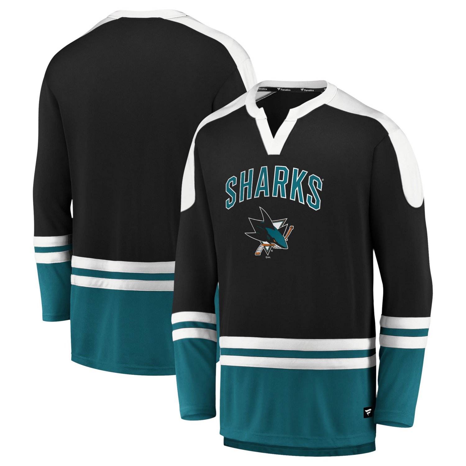 Fanatics Branded /Teal San Jose Sharks Iconic Slapshot Long Sleeve T-Shirt                                                       - view number 1