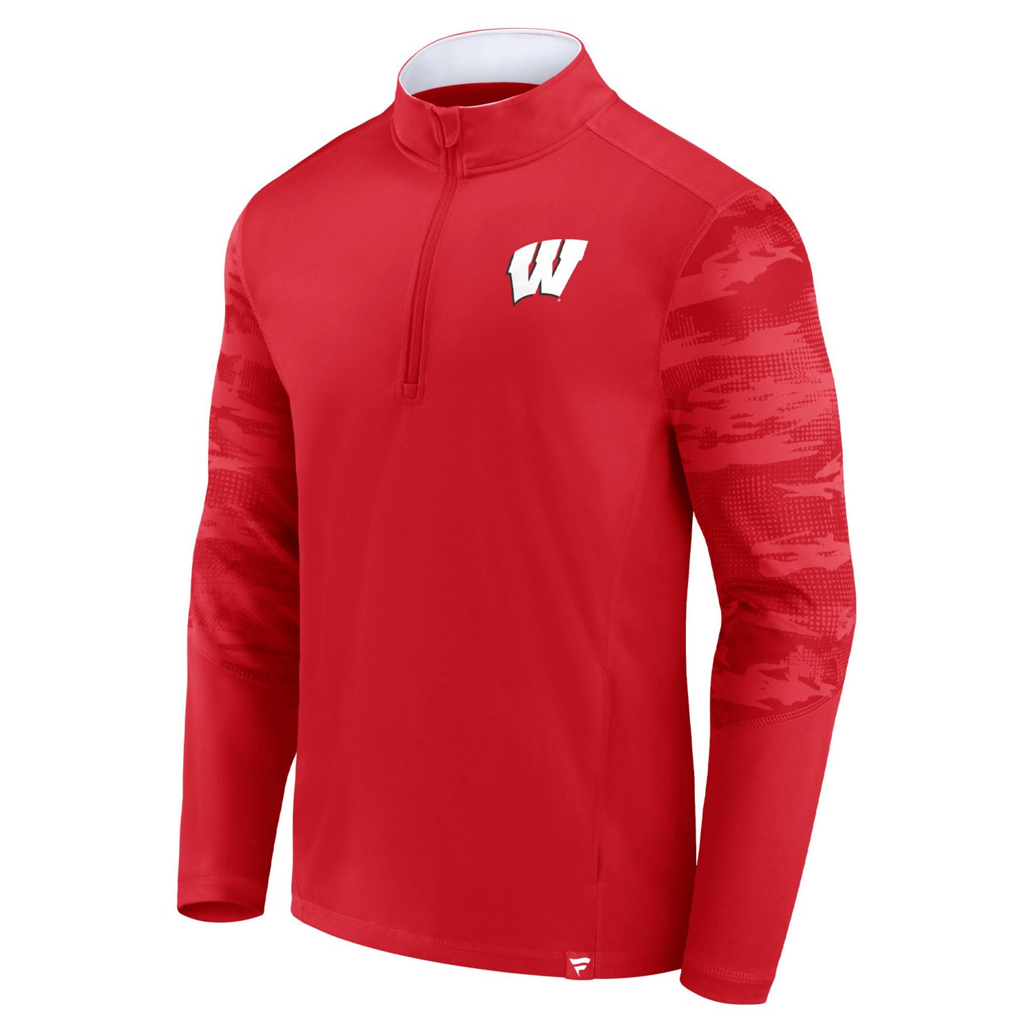 Fanatics Branded /White Wisconsin Badgers Ringer Quarter-Zip Top - view number 2