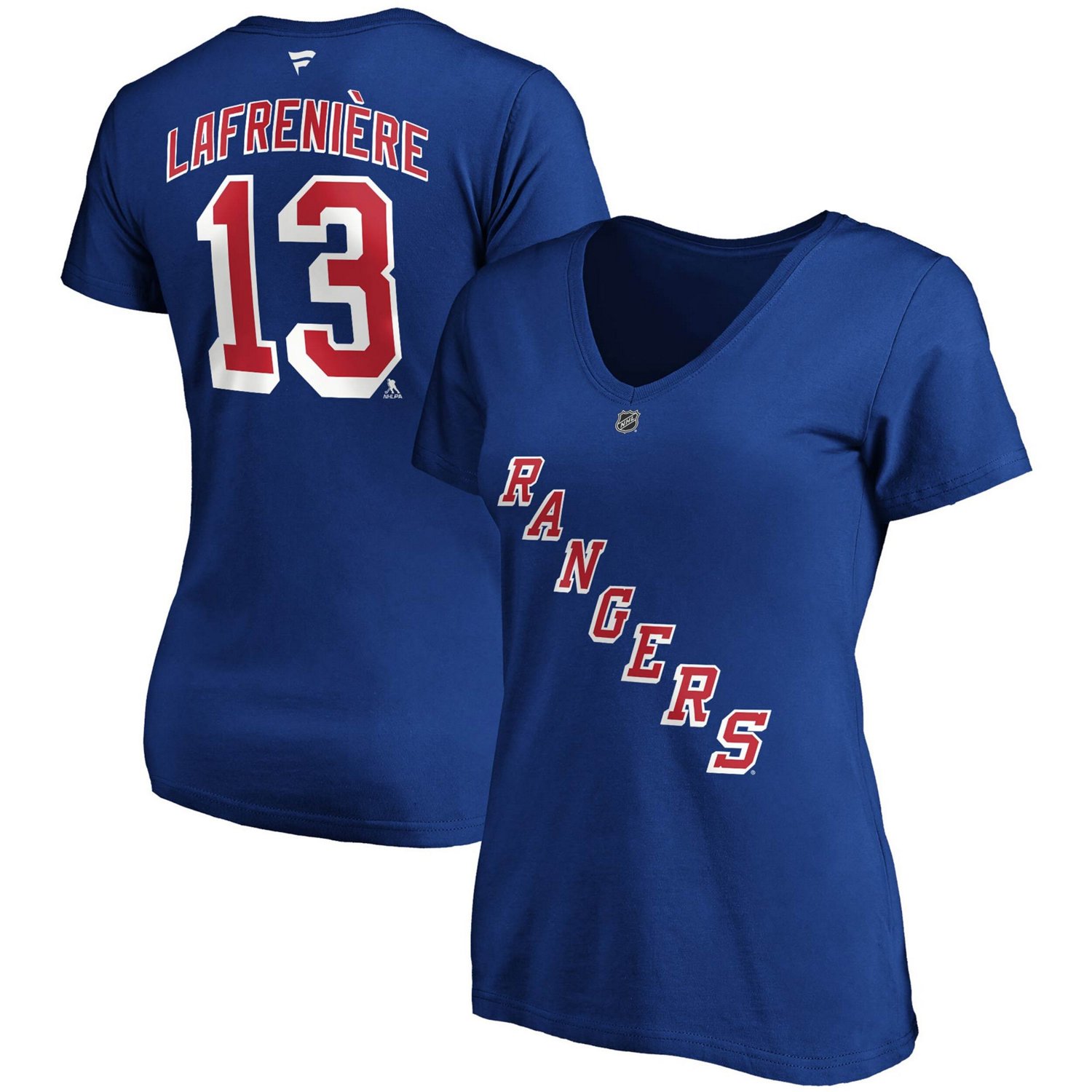 Fanatics Branded Alexis Lafreniere New York Rangers Plus Size Name  Number V-Neck T-Shirt