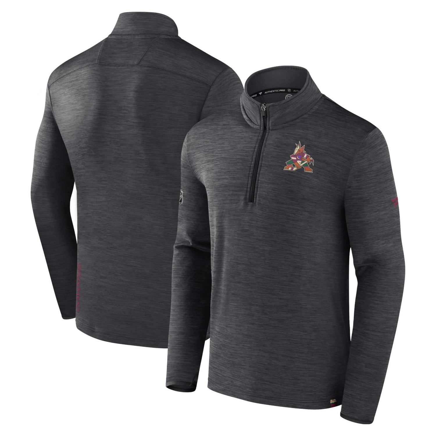 Fanatics Branded Arizona Coyotes Authentic Pro Quarter-Zip Pullover Top                                                          - view number 1