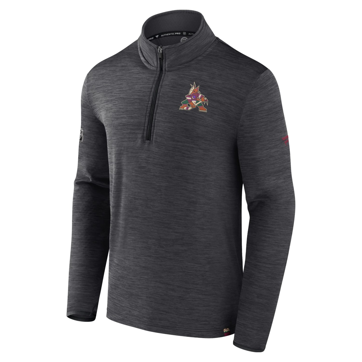 Fanatics Branded Arizona Coyotes Authentic Pro Quarter-Zip Pullover Top                                                          - view number 2