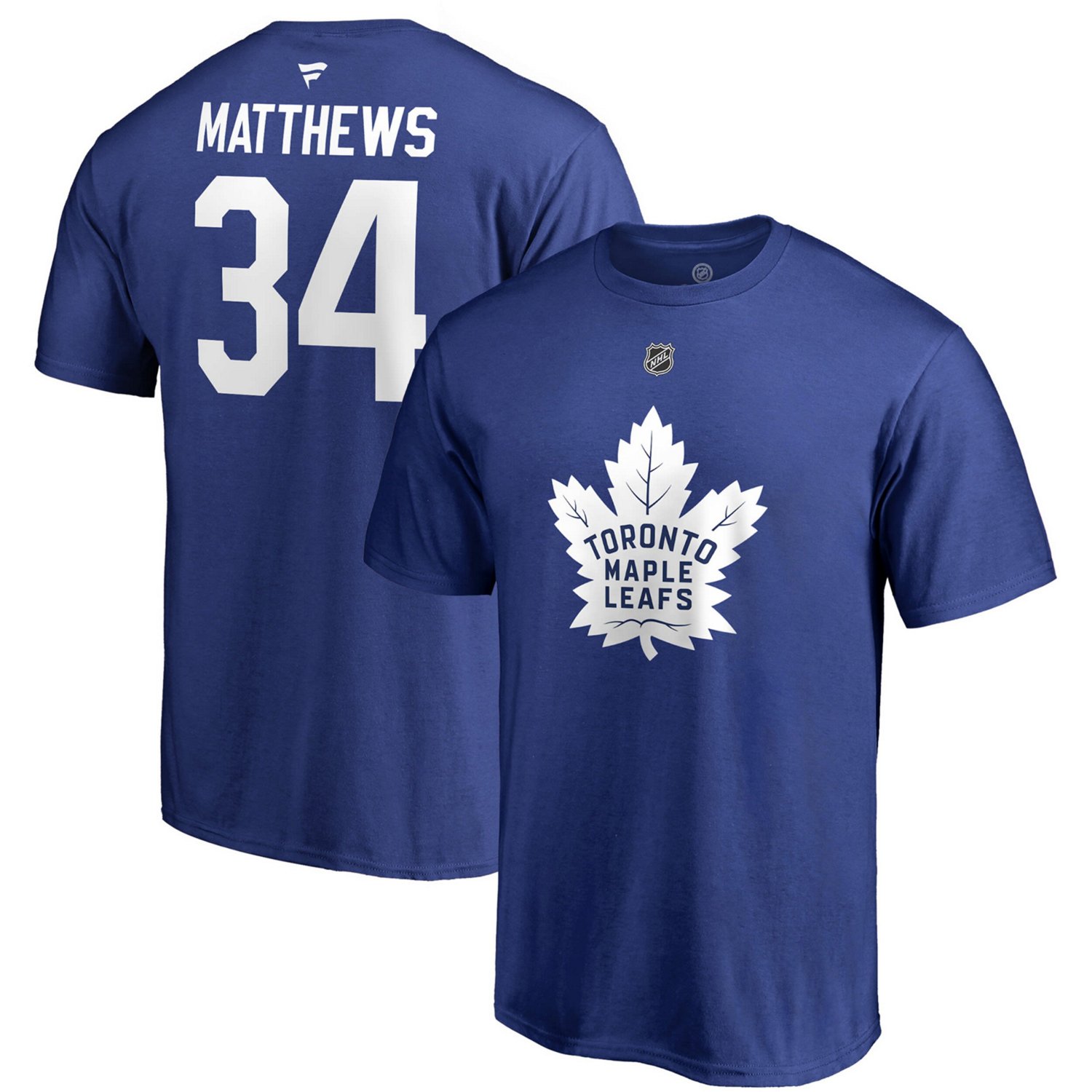 Fanatics Branded Auston Matthews Toronto Maple Leafs Team Authentic Stack Name  Number T-Shirt