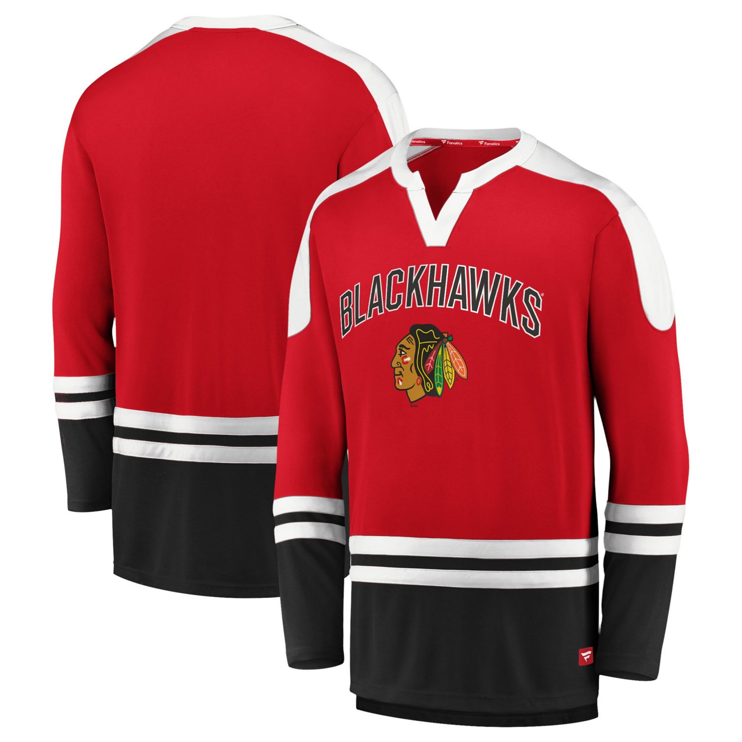 Fanatics Black Chicago Blackhawks Iconic Slapshot Long Sleeve T-Shirt - view number 1