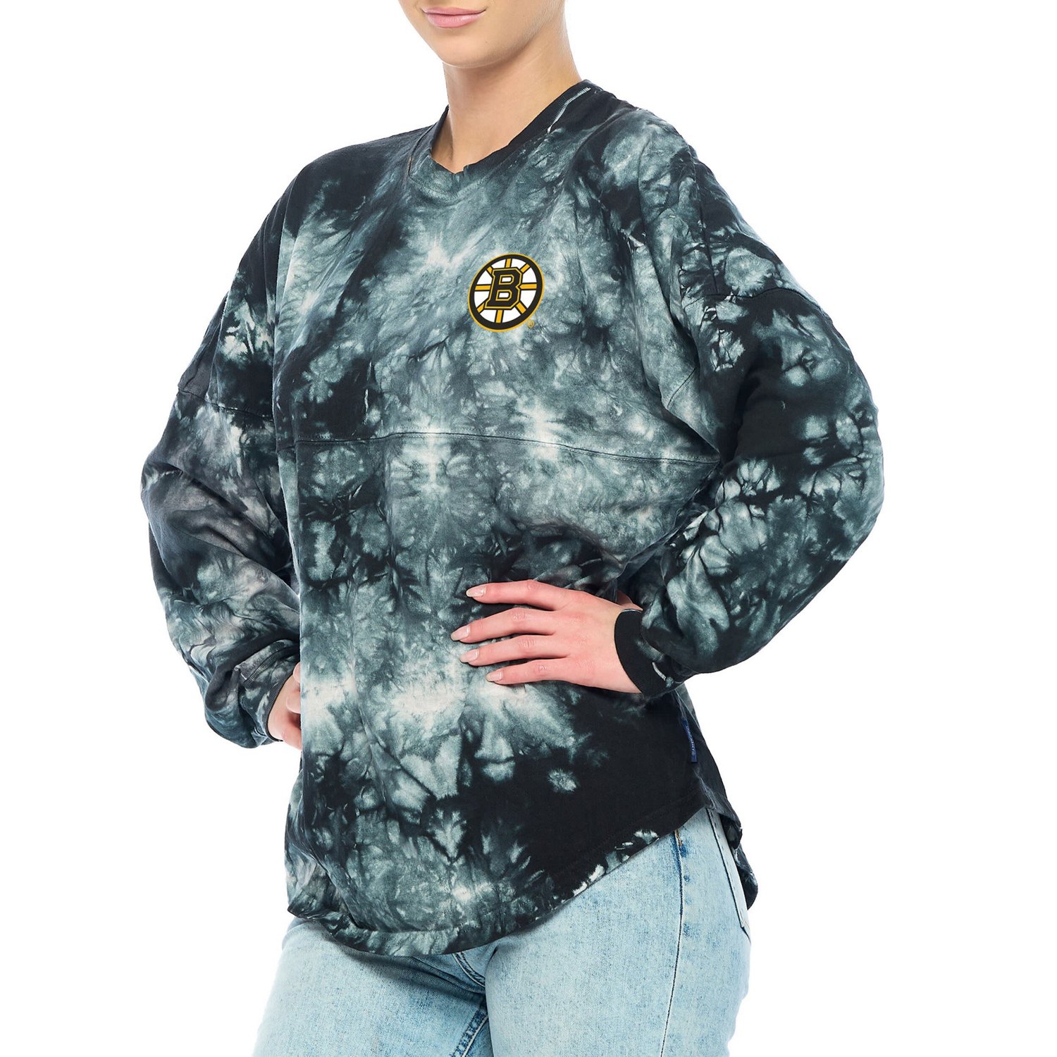 Fanatics Branded Boston Bruins Crystal-Dye Long Sleeve T-Shirt                                                                   - view number 3
