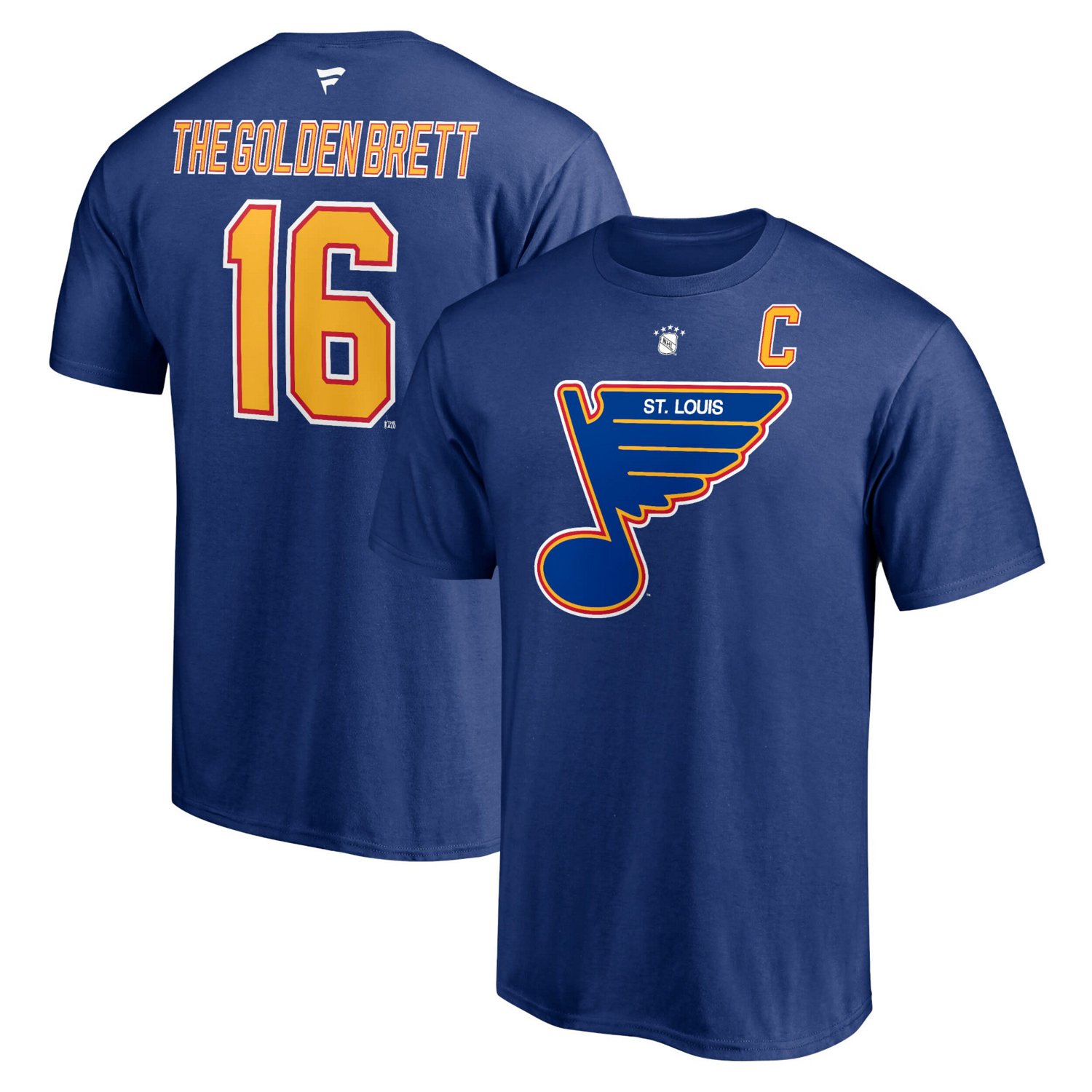 Fanatics Brett Hull St Louis s Authentic Stack Retired Player Nickname  Number T-Shirt