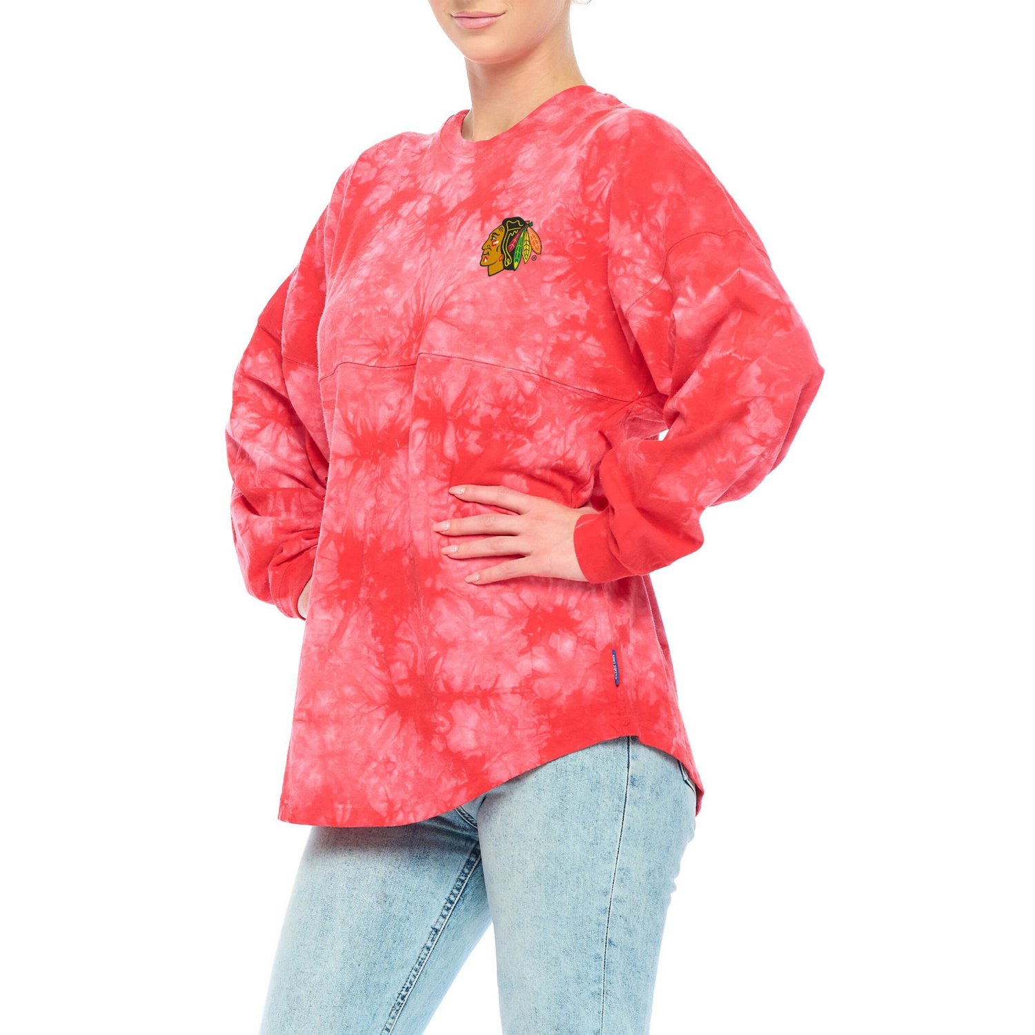 Fanatics Branded Chicago Blackhawks Crystal-Dye Long Sleeve T-Shirt