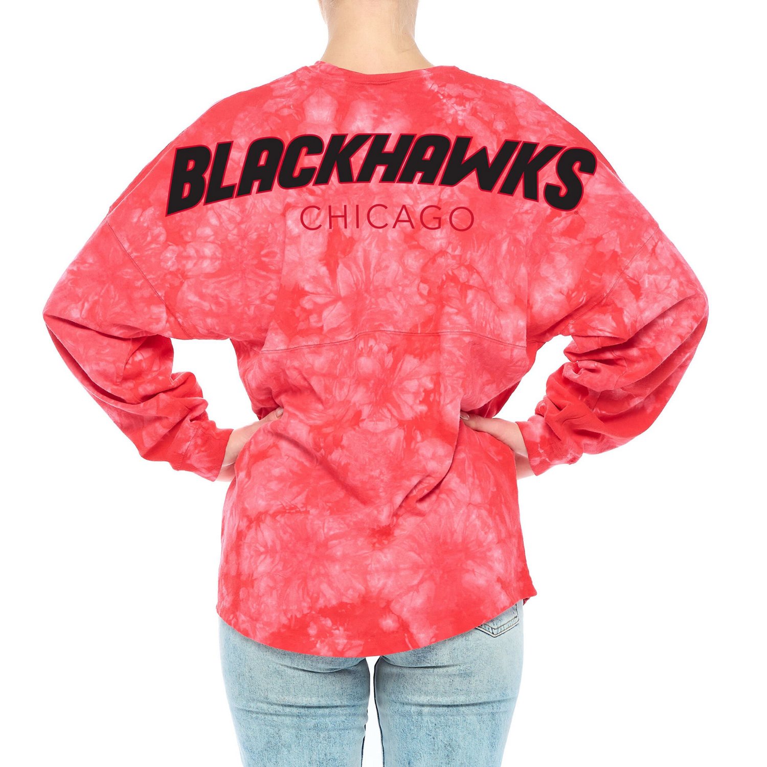 Fanatics Branded Chicago Blackhawks Crystal-Dye Long Sleeve T-Shirt                                                              - view number 4