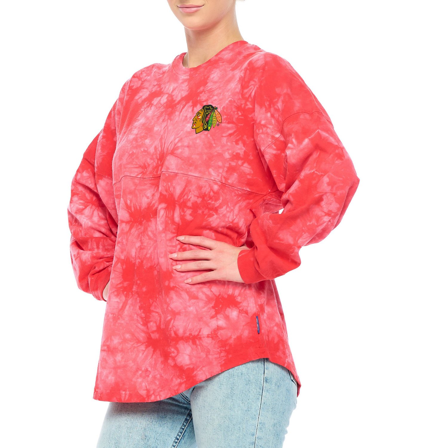 Fanatics Branded Chicago Blackhawks Crystal-Dye Long Sleeve T-Shirt                                                              - view number 3