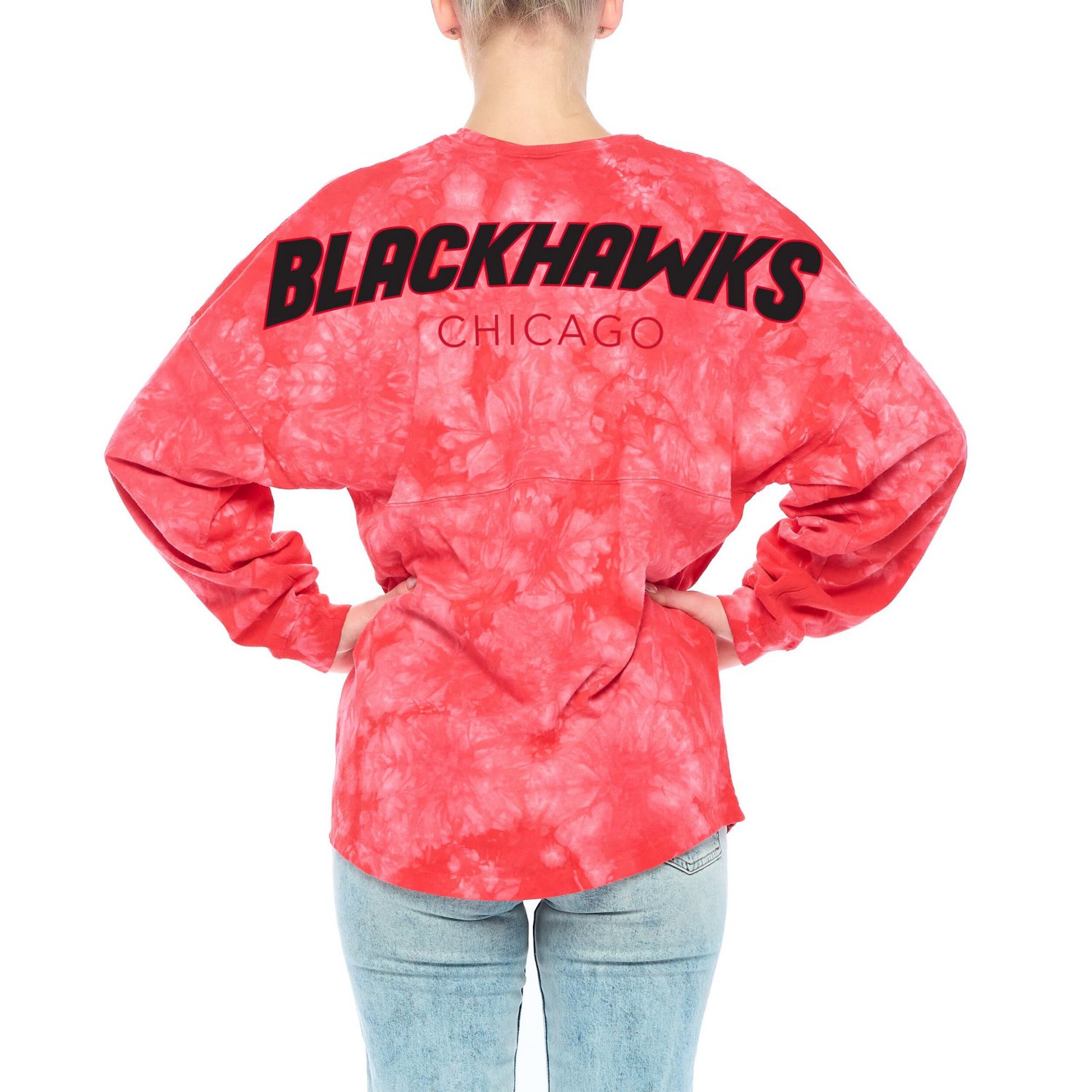 Fanatics Branded Chicago Blackhawks Crystal-Dye Long Sleeve T-Shirt                                                              - view number 2