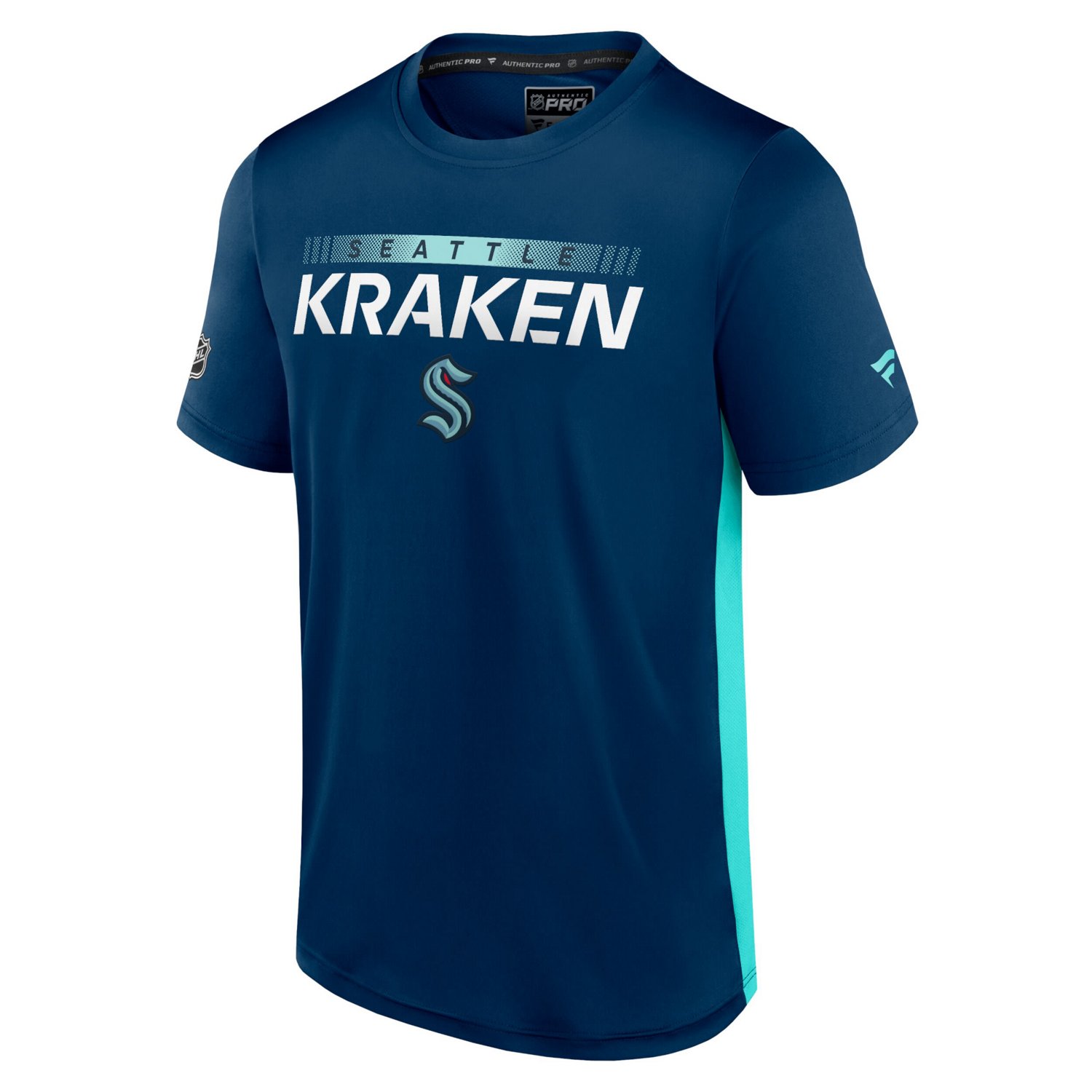 Fanatics Branded Deep Sea /Light Seattle Kraken Authentic Pro Rink Tech T-Shirt - view number 2