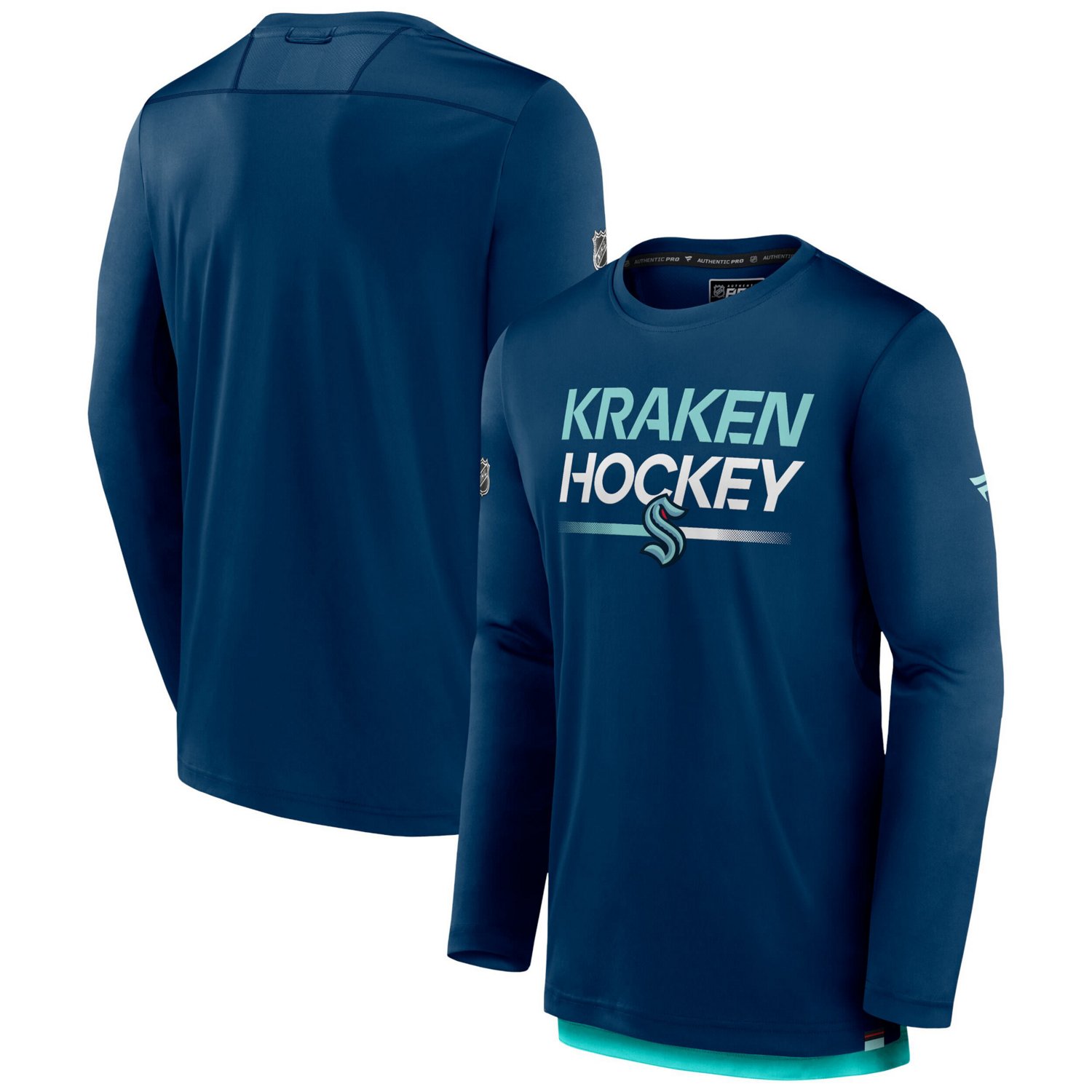 Fanatics Branded Deep Sea Seattle Kraken Authentic Pro Long Sleeve T-Shirt