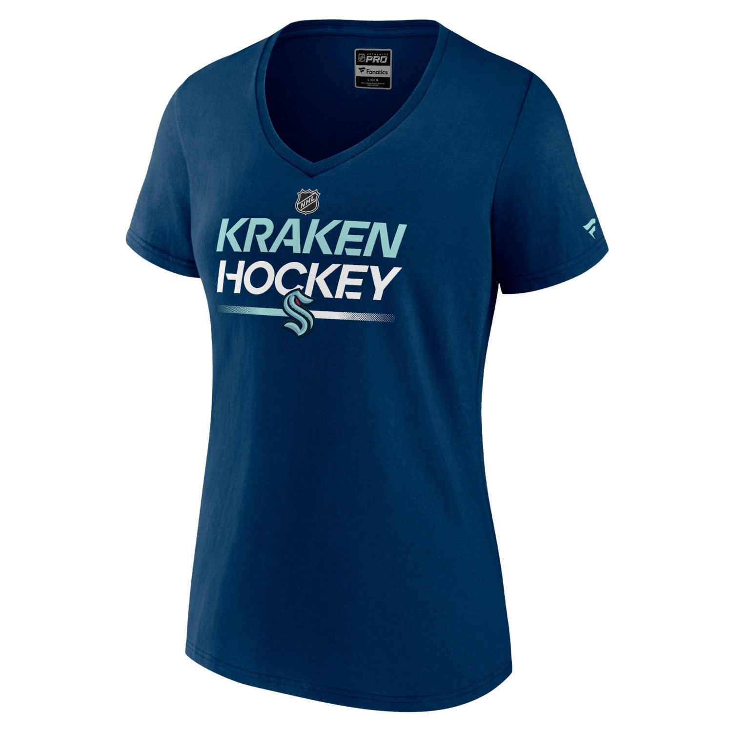 Fanatics Branded Deep Sea Seattle Kraken Authentic Pro V-Neck T-Shirt                                                            - view number 2