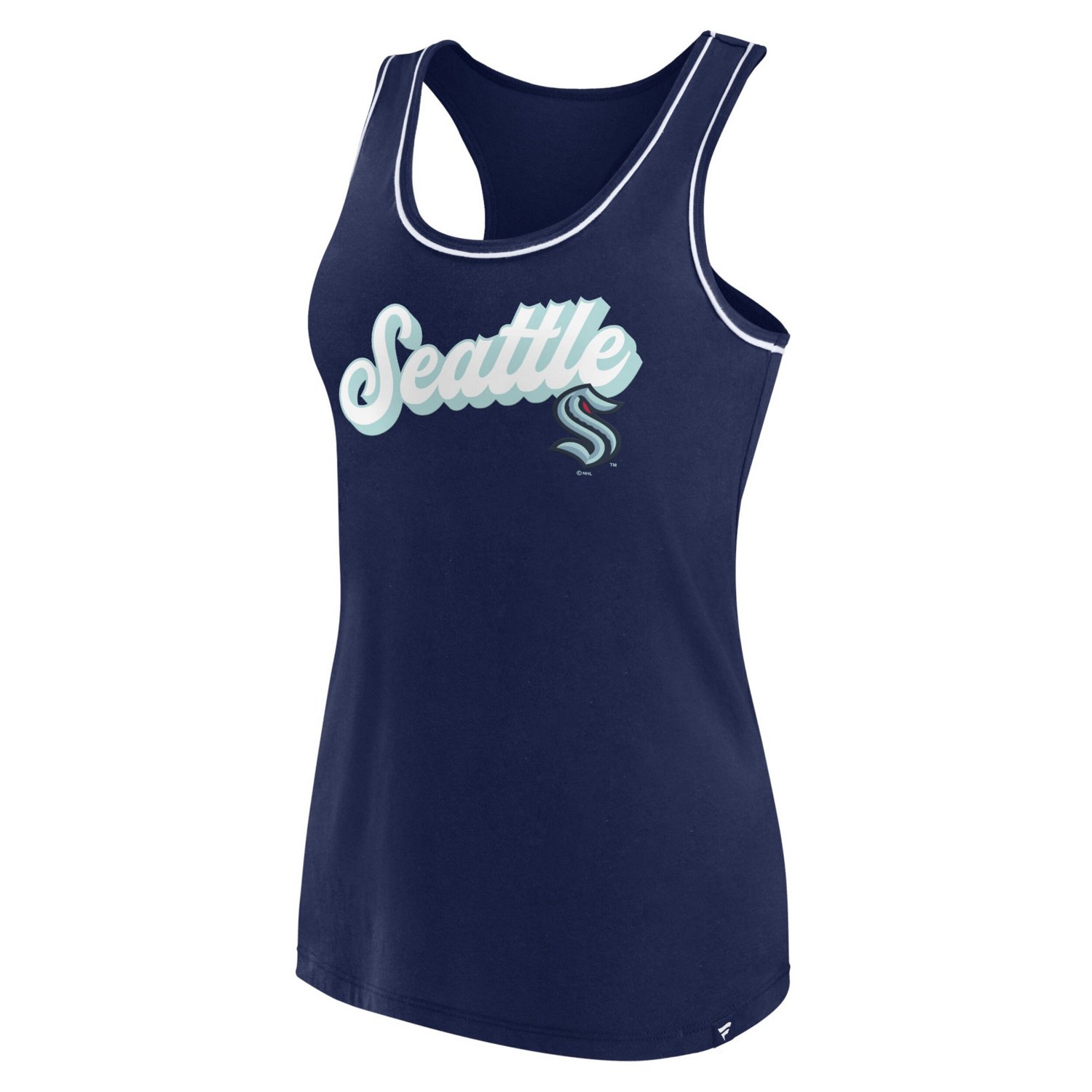 Fanatics Branded Deep Sea Seattle Kraken Wordmark Logo Racerback Scoop Neck Tank Top - view number 2