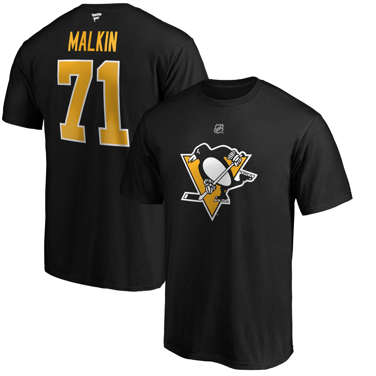 Fanatics Branded Evgeni Malkin Pittsburgh Penguins Team Authentic Stack Name  Number T-Shirt