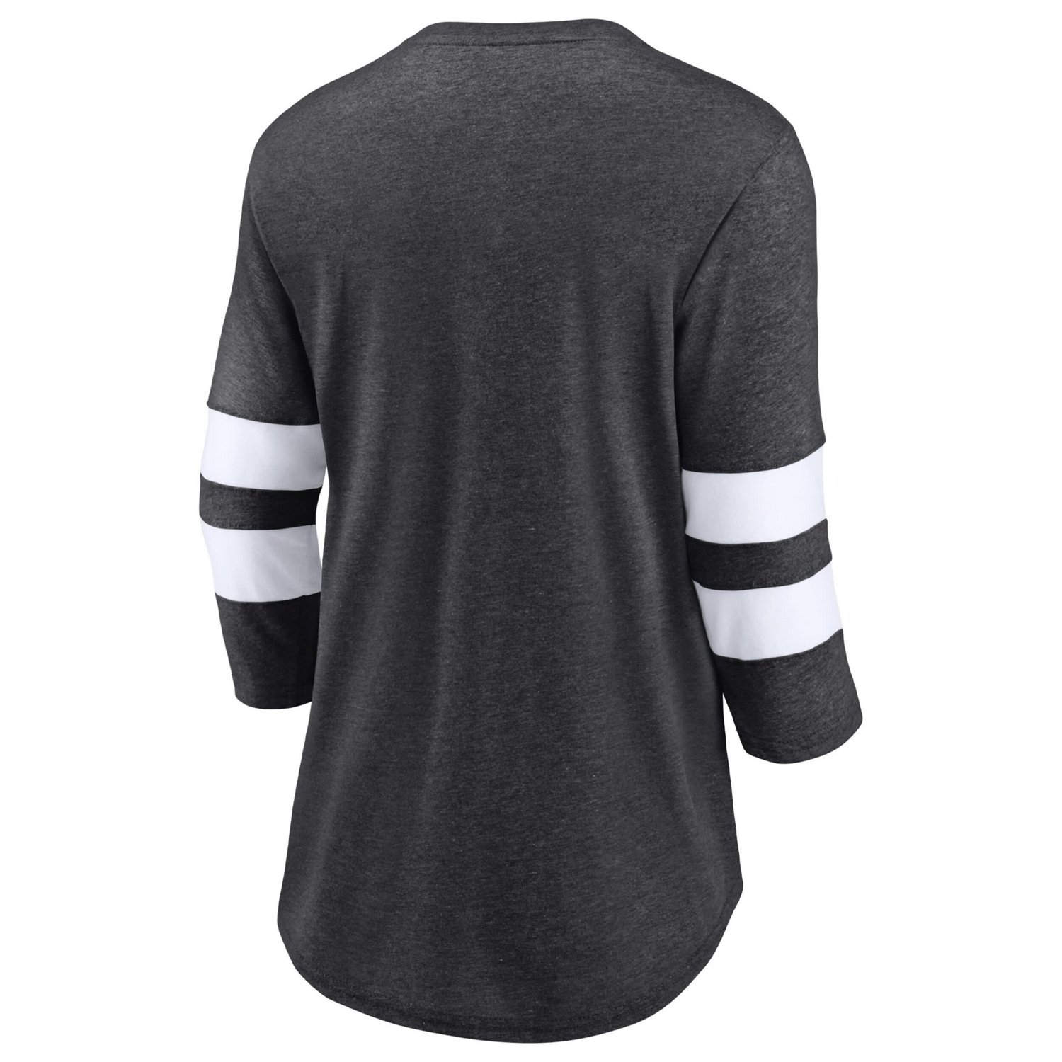 Fanatics Branded Heathered Charcoal Oregon Ducks Drive Forward Tri-Blend 3/4-Sleeve T-Shirt - view number 3