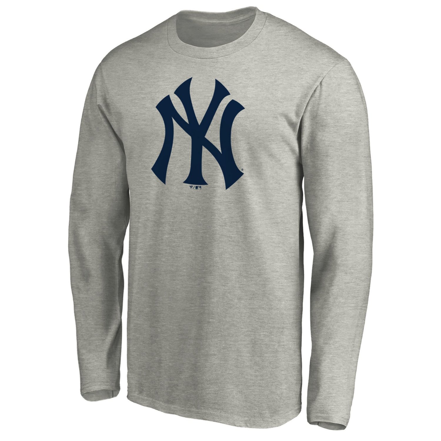 Fanatics Branded Heathered Gray New York Yankees Official Logo Long Sleeve T-Shirt - view number 2