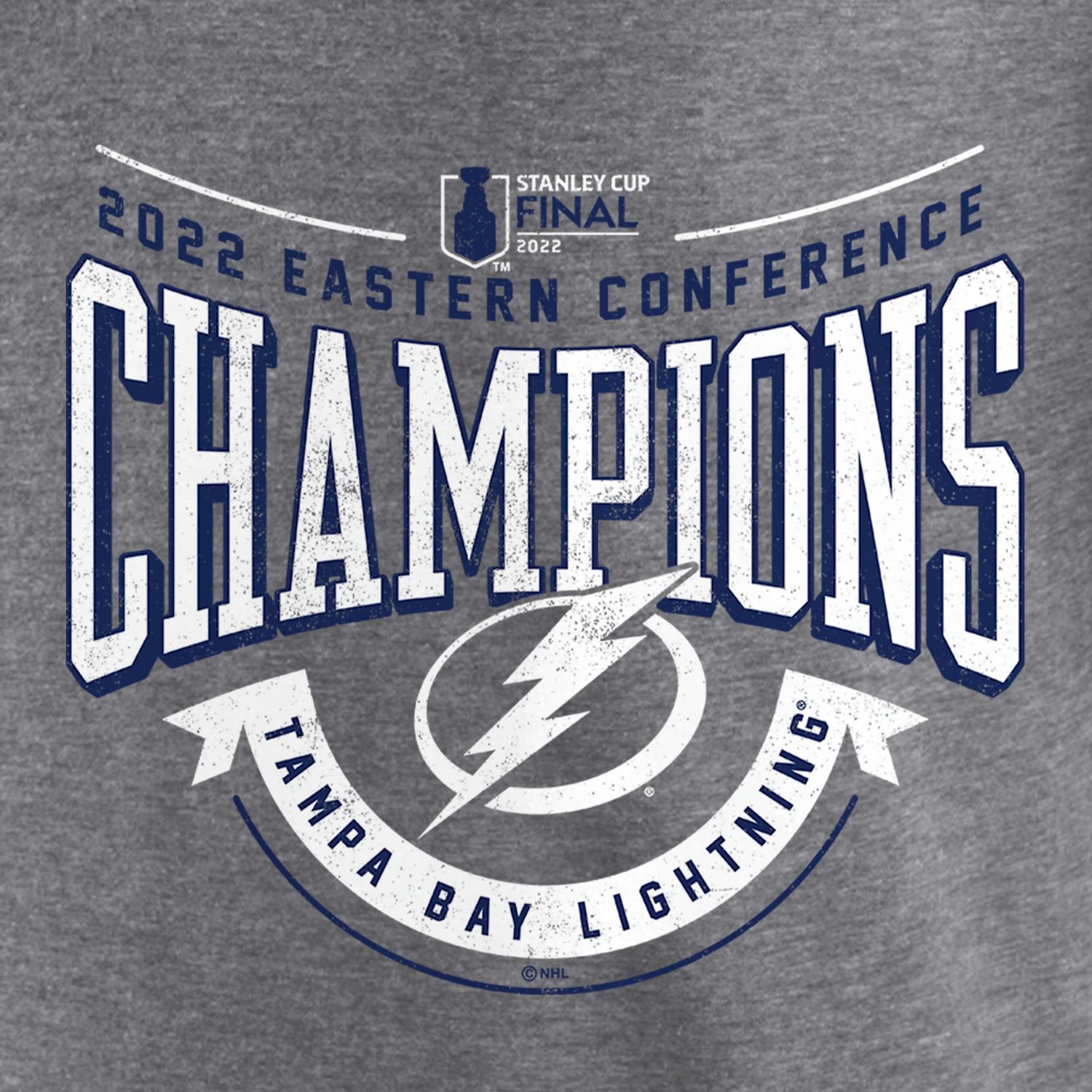 Fanatics Branded Heathered Gray Tampa Bay Lightning 2022 Eastern Conference Champions Go Ahead Goal Tri-Blend T-Shirt            - view number 4