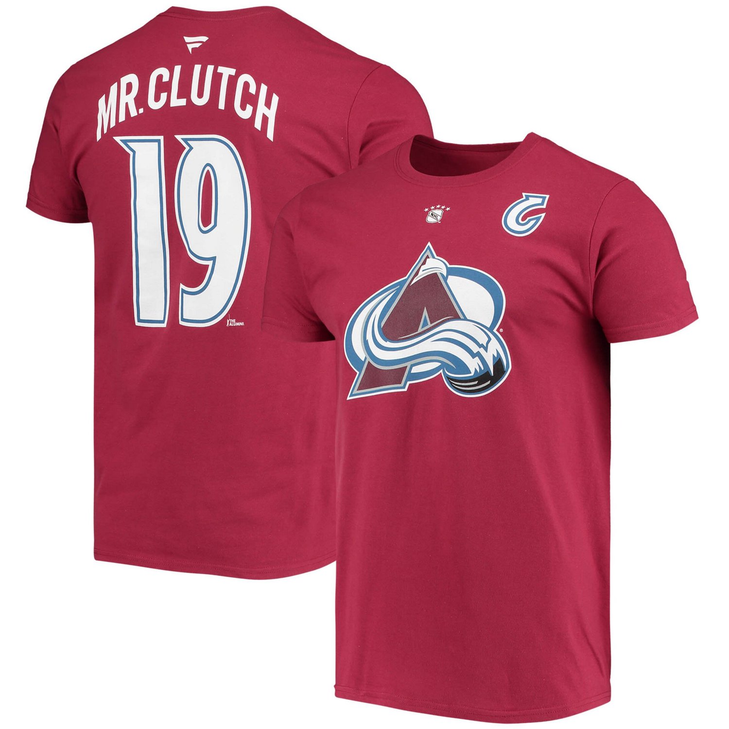 Fanatics Branded Joe Sakic Colorado Avalanche Authentic Stack Retired Player Nickname  Number T-Shirt                            - view number 1
