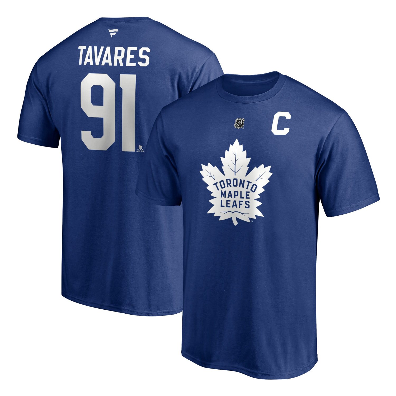 Fanatics Branded John Tavares Toronto Maple Leafs Authentic Stack Name  Number Captain T-Shirt