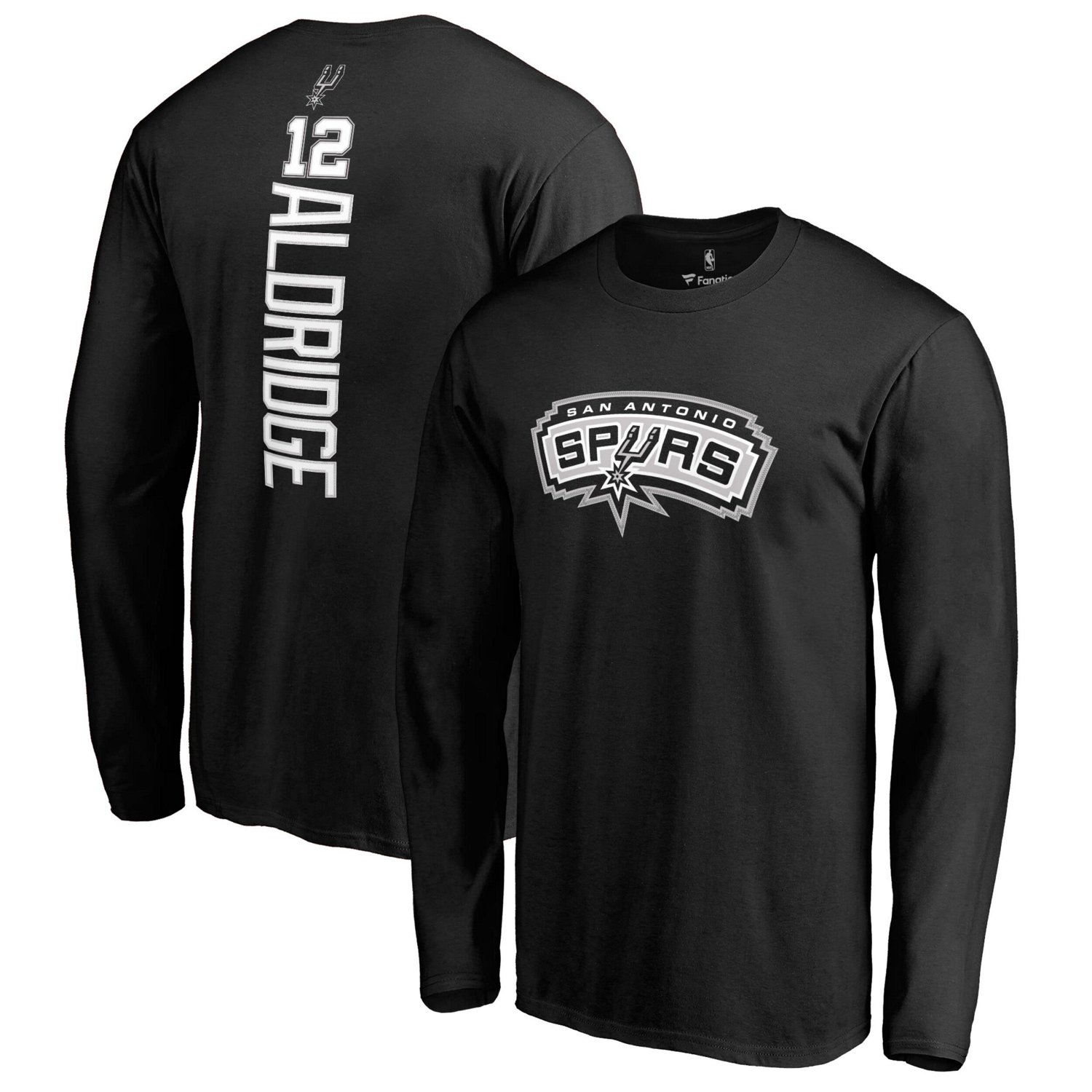 Fanatics Branded LaMarcus Aldridge San Antonio Spurs Backer Name  Number Long Sleeve T-Shirt - view number 1