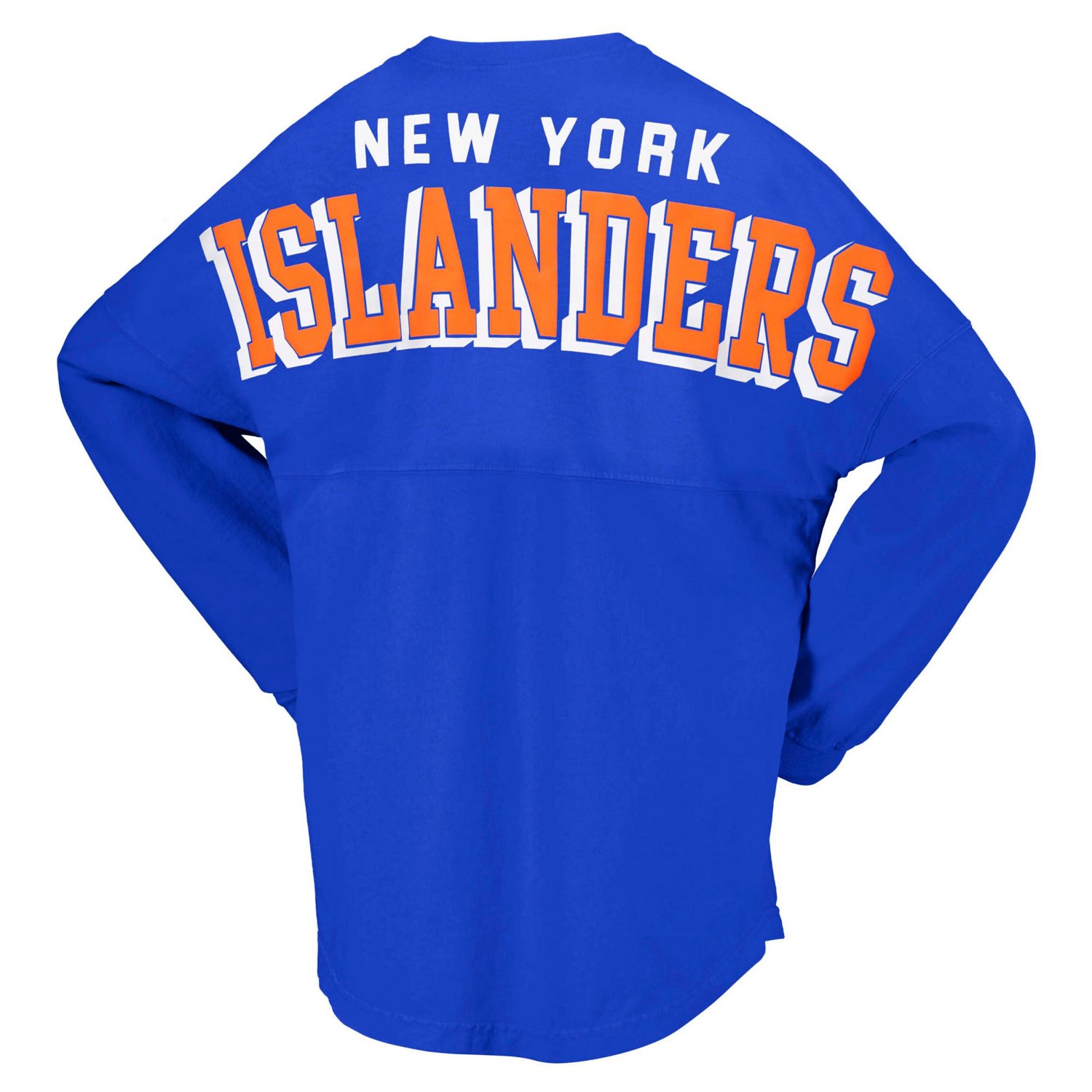Fanatics Branded New York Islanders Spirit Lace-Up V-Neck Long Sleeve Jersey T-Shirt                                             - view number 3