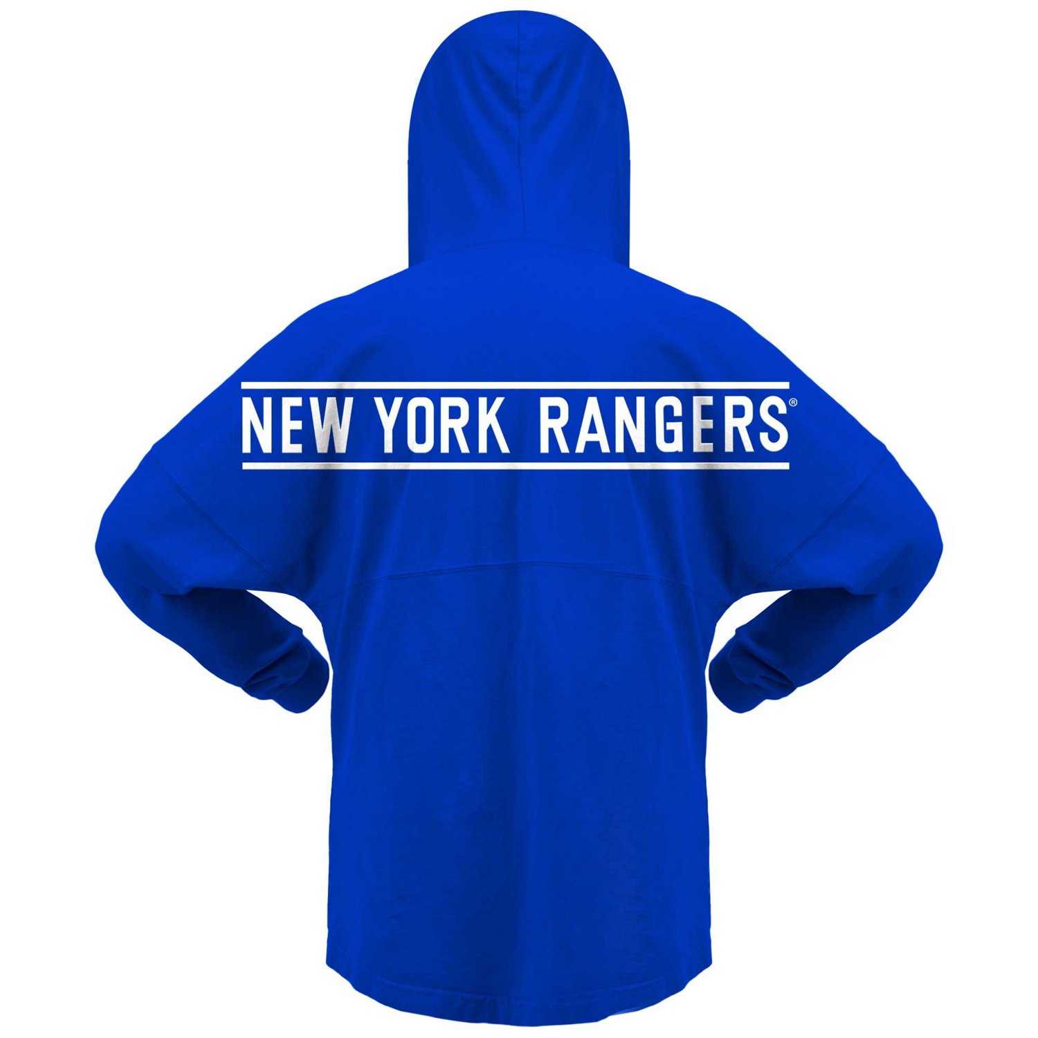Fanatics Branded New York Rangers Jersey Lace-Up V-Neck Long Sleeve Hoodie T-Shirt                                               - view number 3