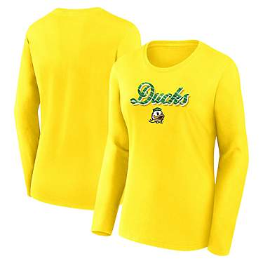 Fanatics Branded Oregon Ducks Double Team Script Long Sleeve T-Shirt                                                            