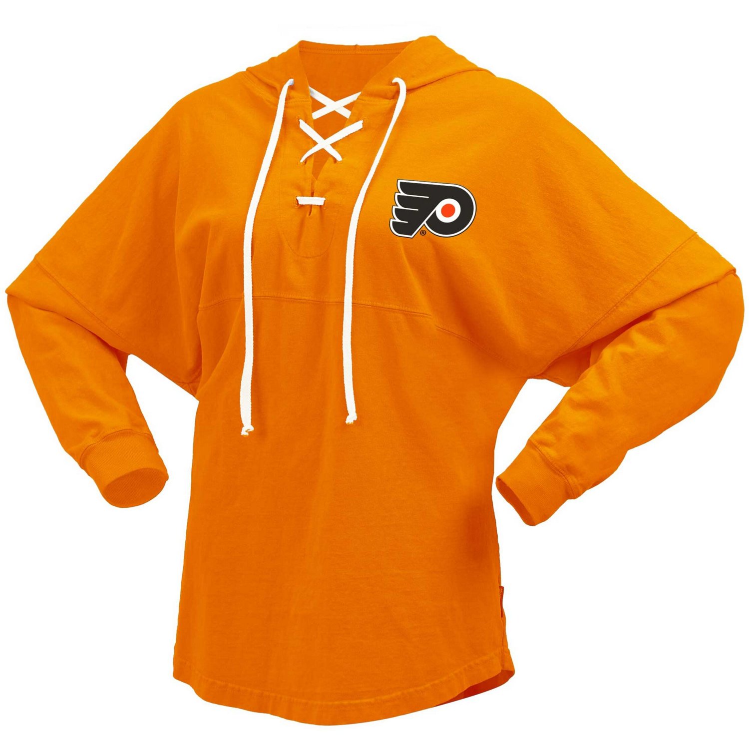 Fanatics Branded Philadelphia Flyers Jersey Lace-Up V-Neck Long Sleeve Hoodie T-Shirt                                            - view number 2