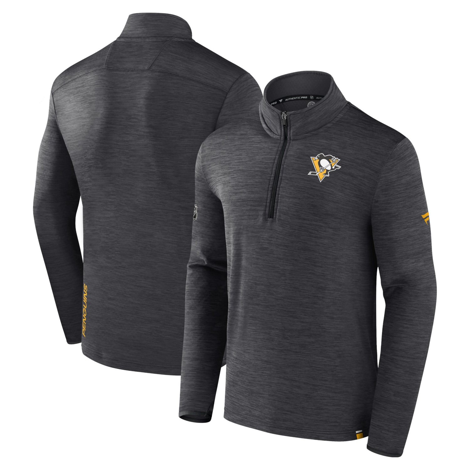 Fanatics Branded Pittsburgh Penguins Authentic Pro Quarter-Zip Pullover Top