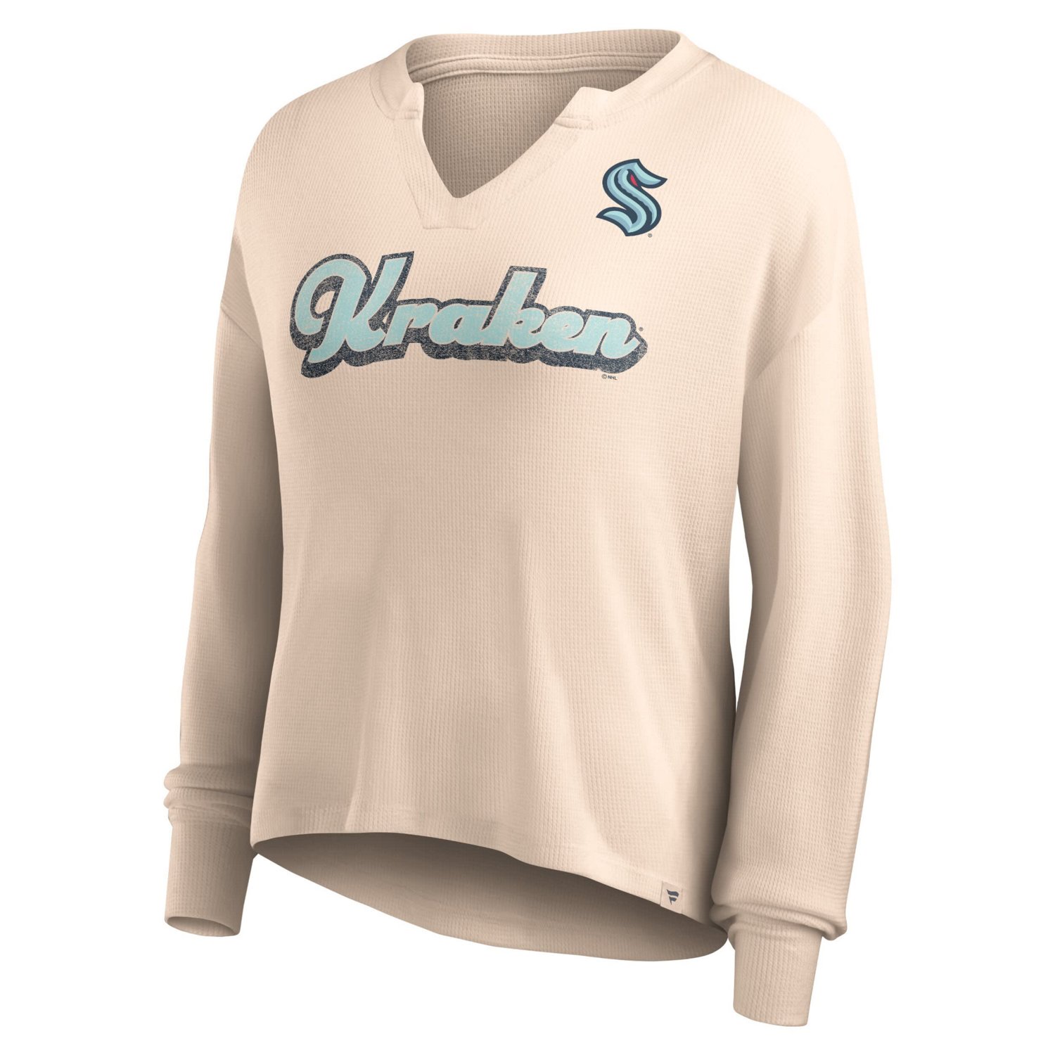 Fanatics Branded Seattle Kraken Go For It Notch Neck Waffle Knit Long Sleeve T-Shirt - view number 2