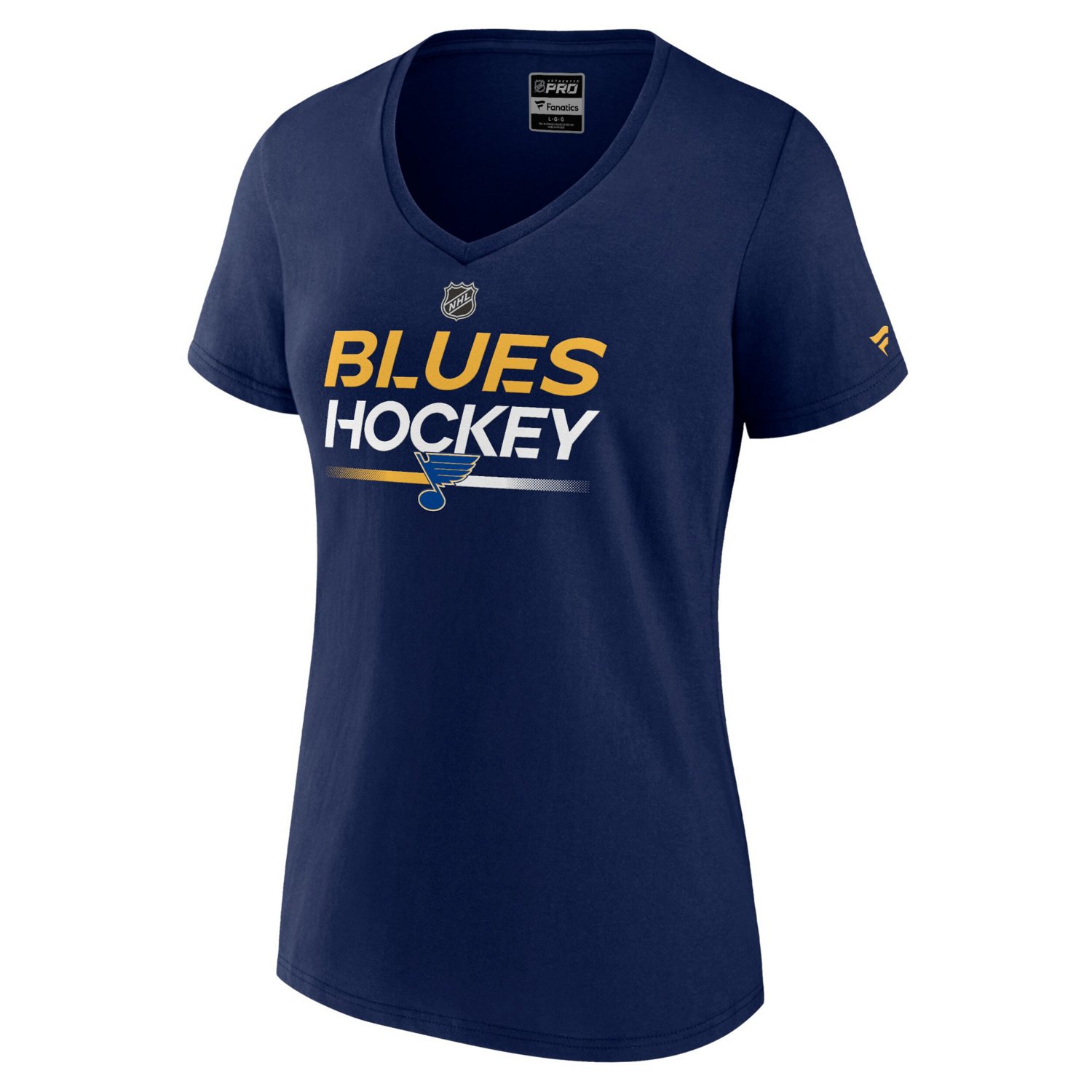Fanatics Branded St Louis Blues Authentic Pro V-Neck T-Shirt                                                                     - view number 2